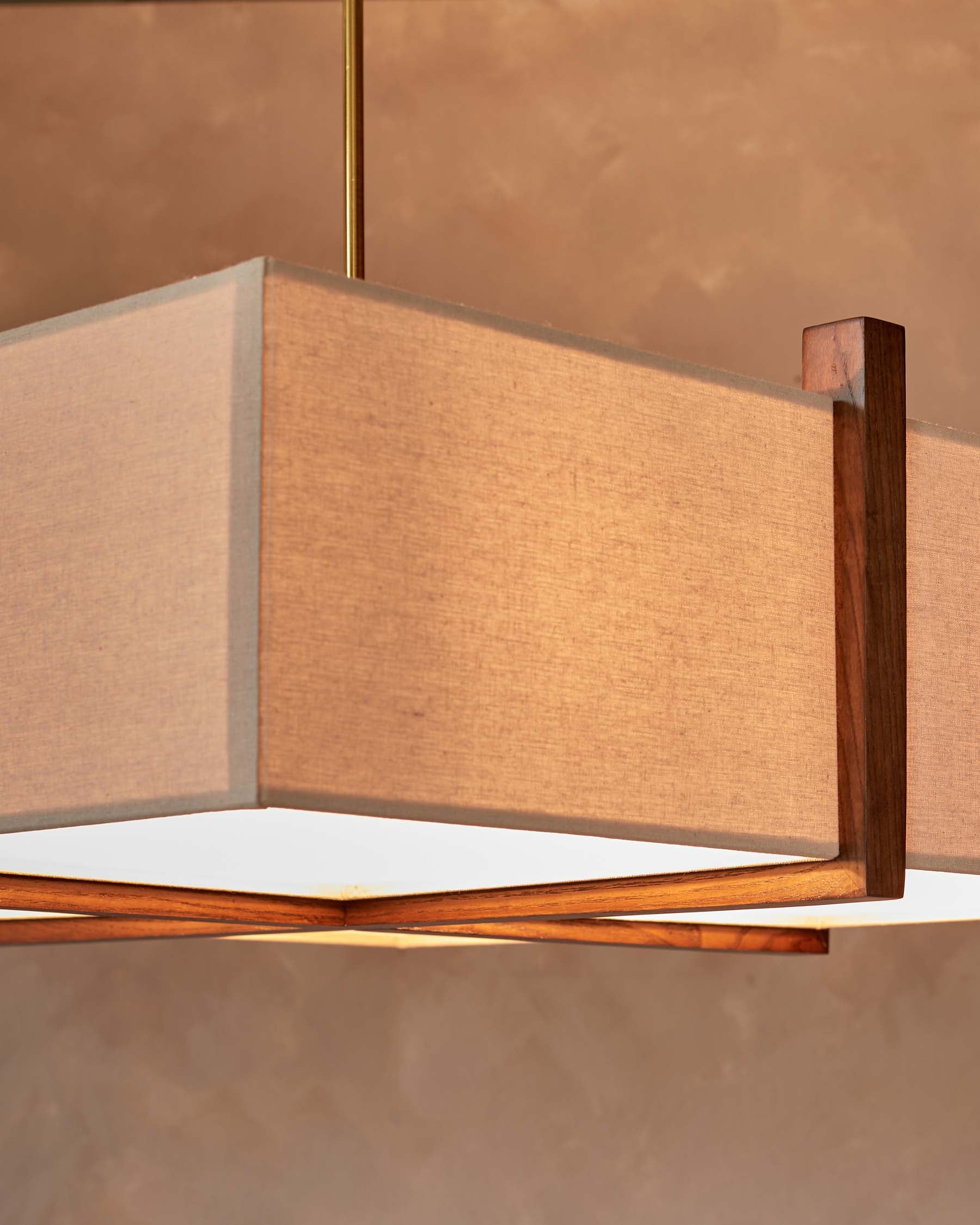 Addison natural linen 4 light adjustable pendant - Image 5