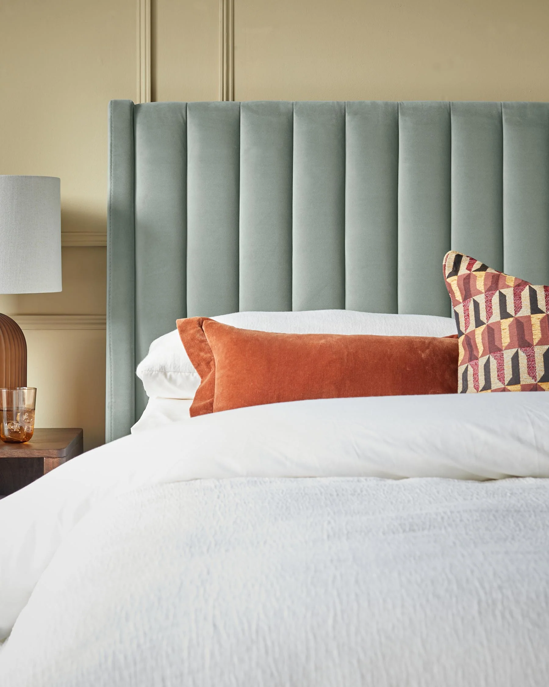 Amalfi Sage Green Velvet Double Ottoman Storage Bed - Image 7
