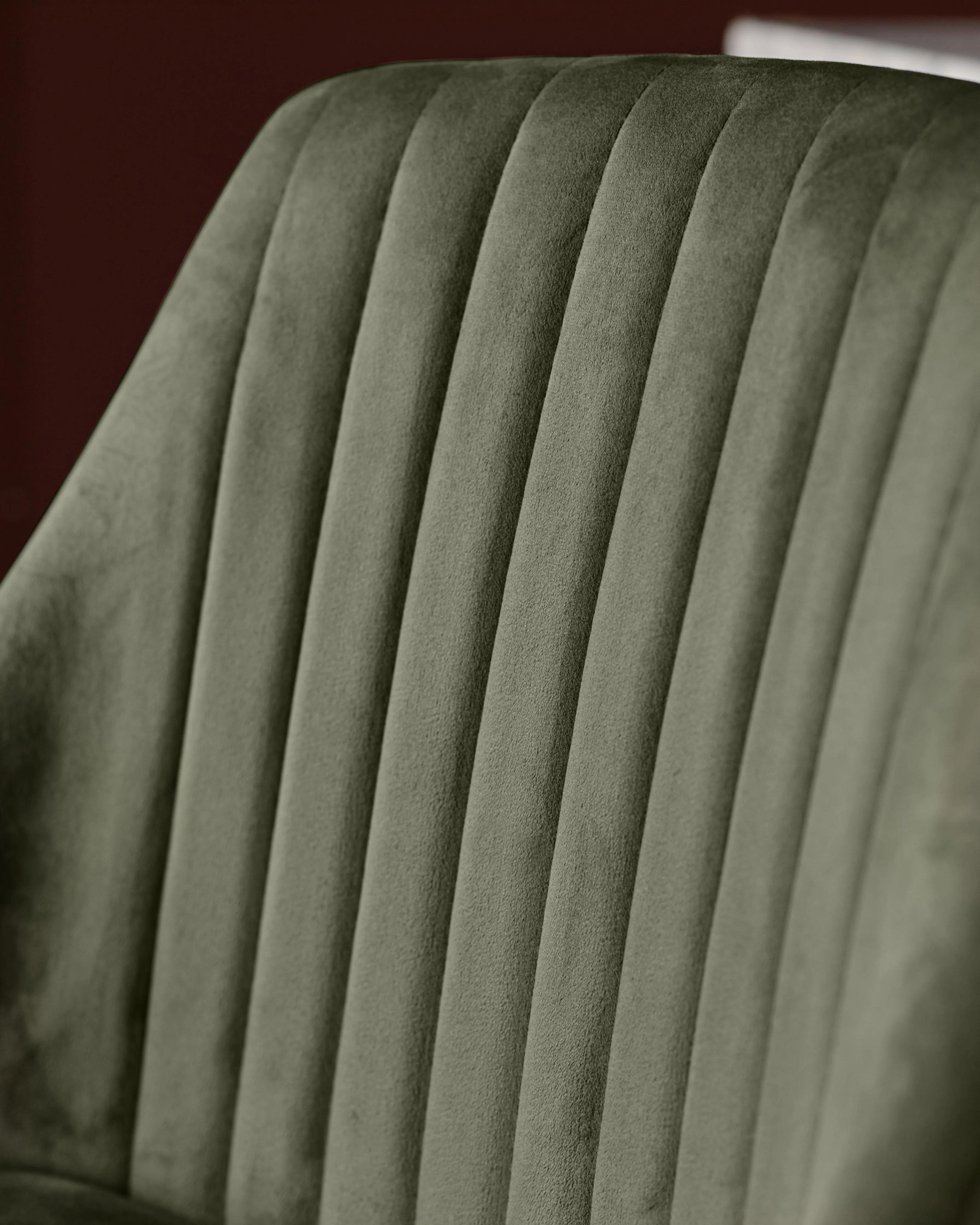 Blakely olive green velvet bar stool - Image 7