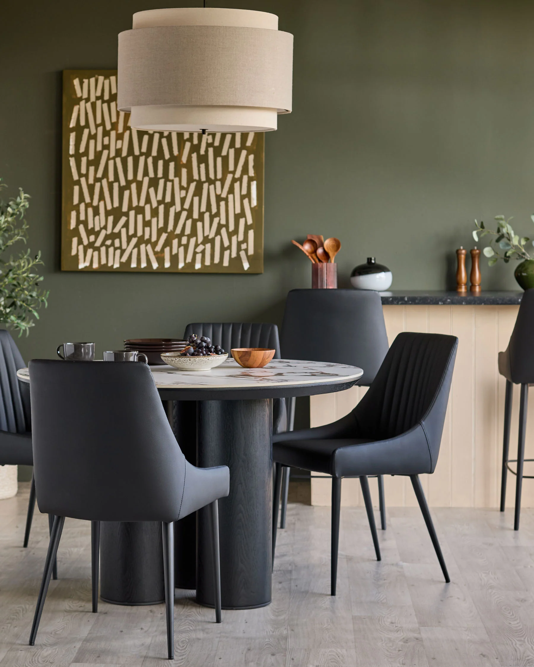 Blakely black faux leather dining chair - Image 5