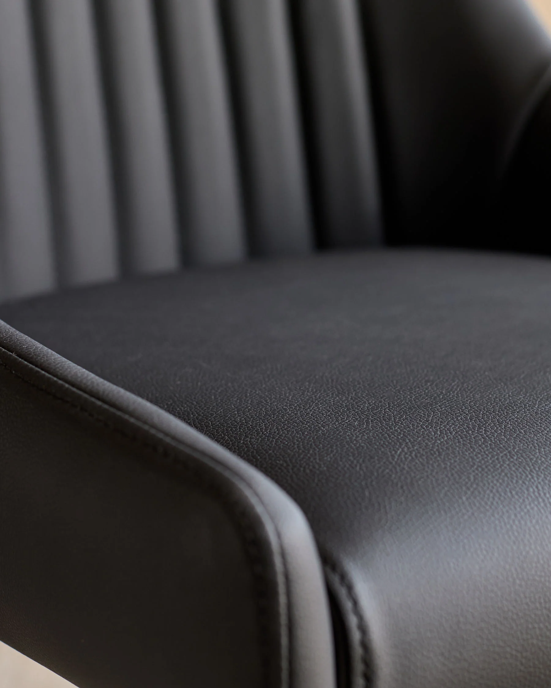 Blakely black faux leather dining chair - Image 6
