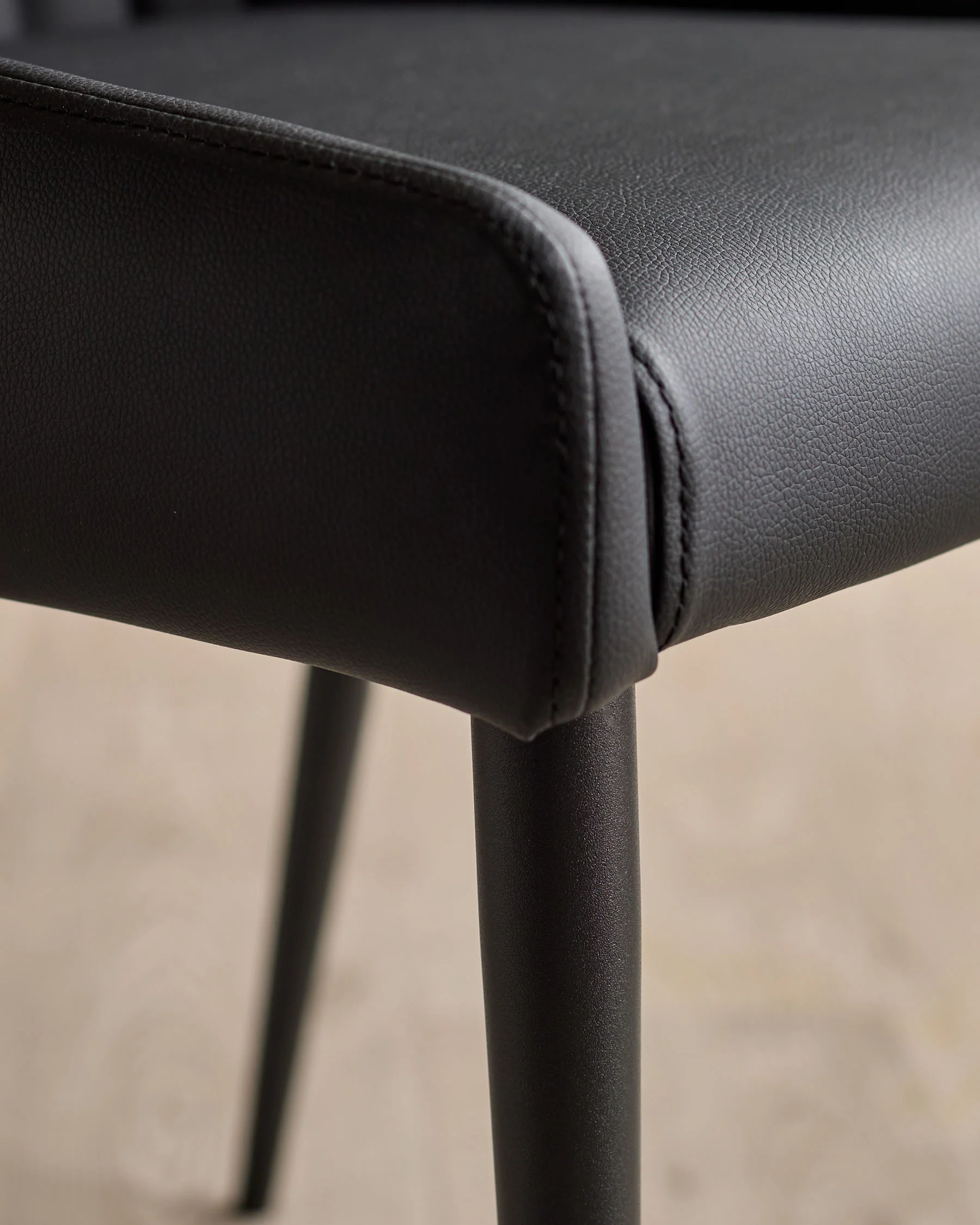 Blakely black faux leather dining chair - Image 7