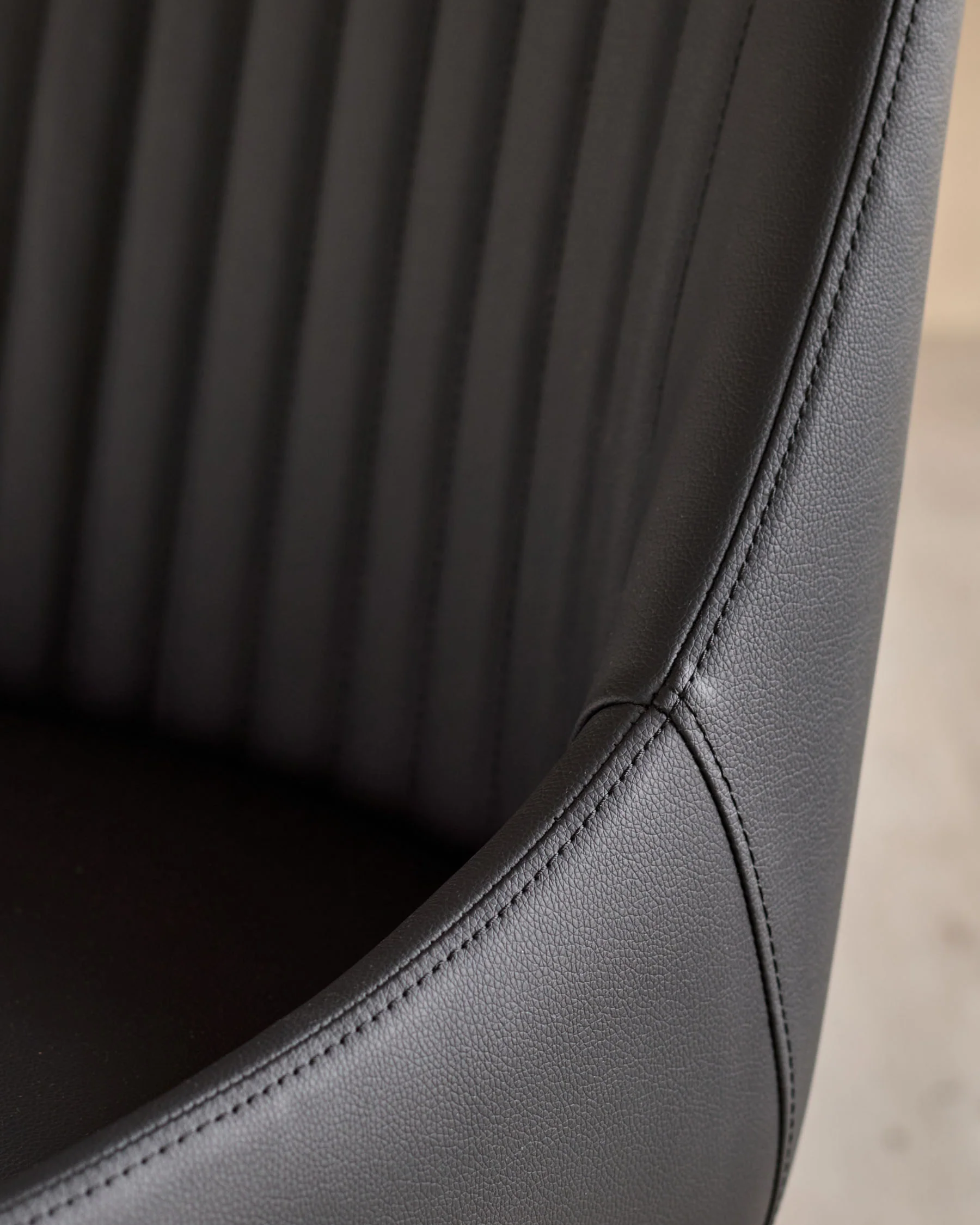 Blakely black faux leather dining chair - Image 9