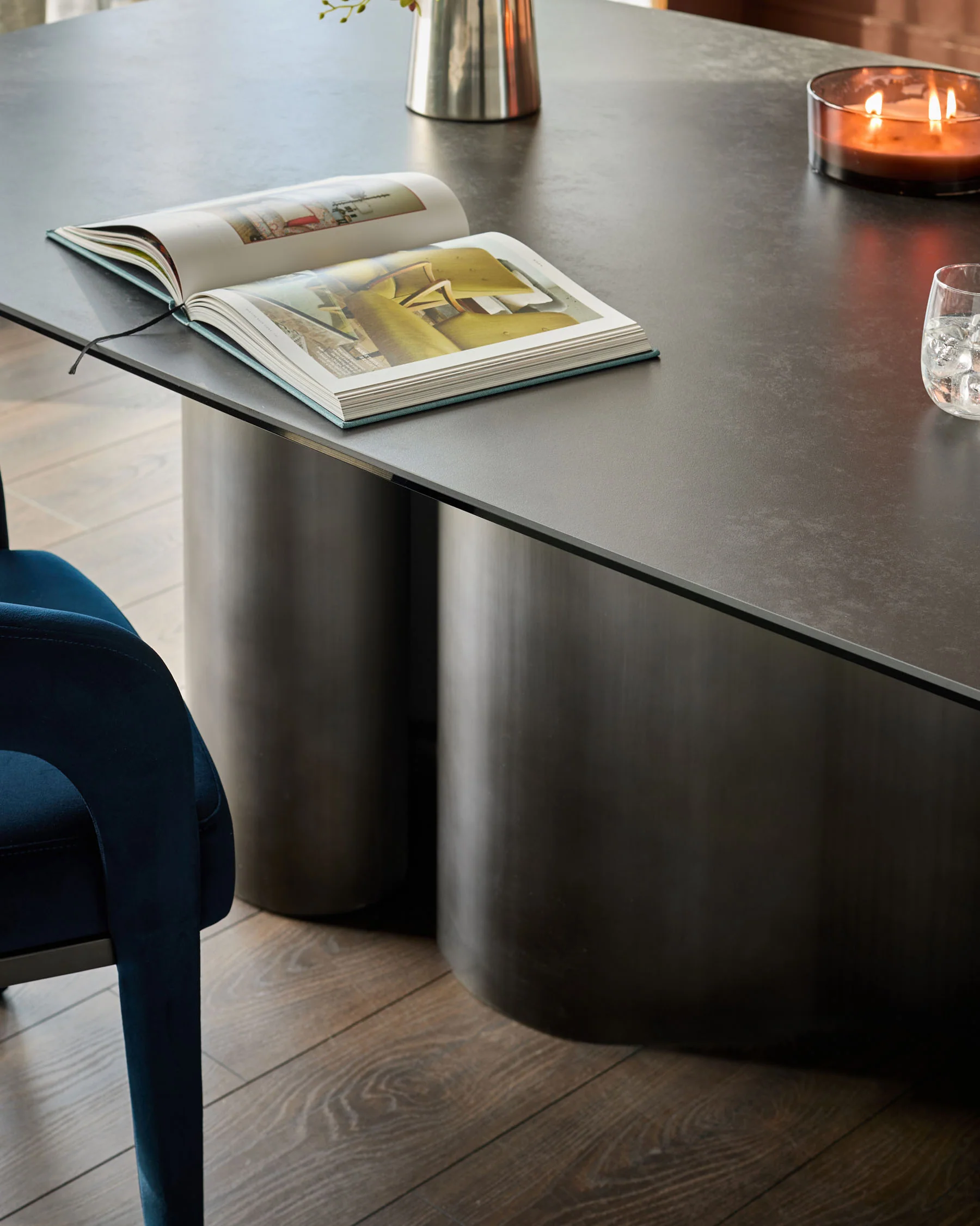 Carlo dark grey ceramic 8 seater dining table - Image 7