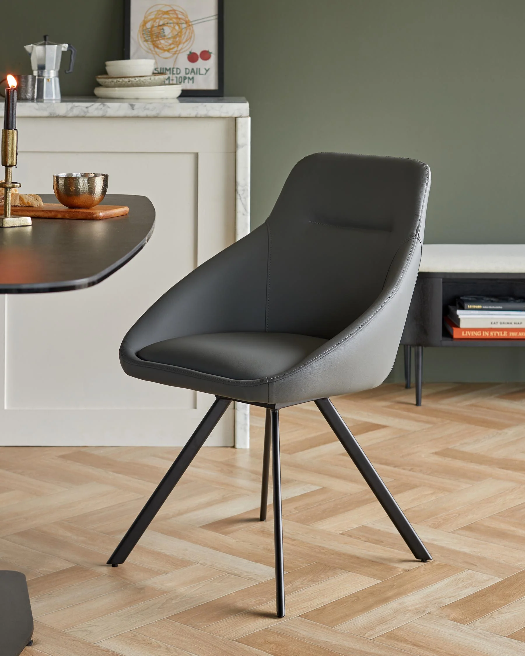 Carter 6 seater table and 6 Cleo dining chairs set - Image 4