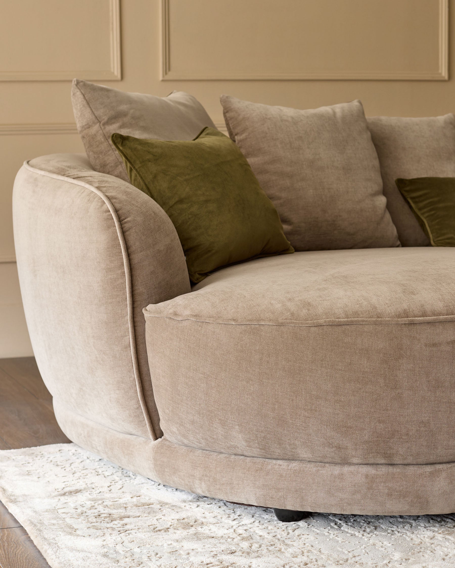 Caspian mink chenille right hand corner chaise sofa - Image 7