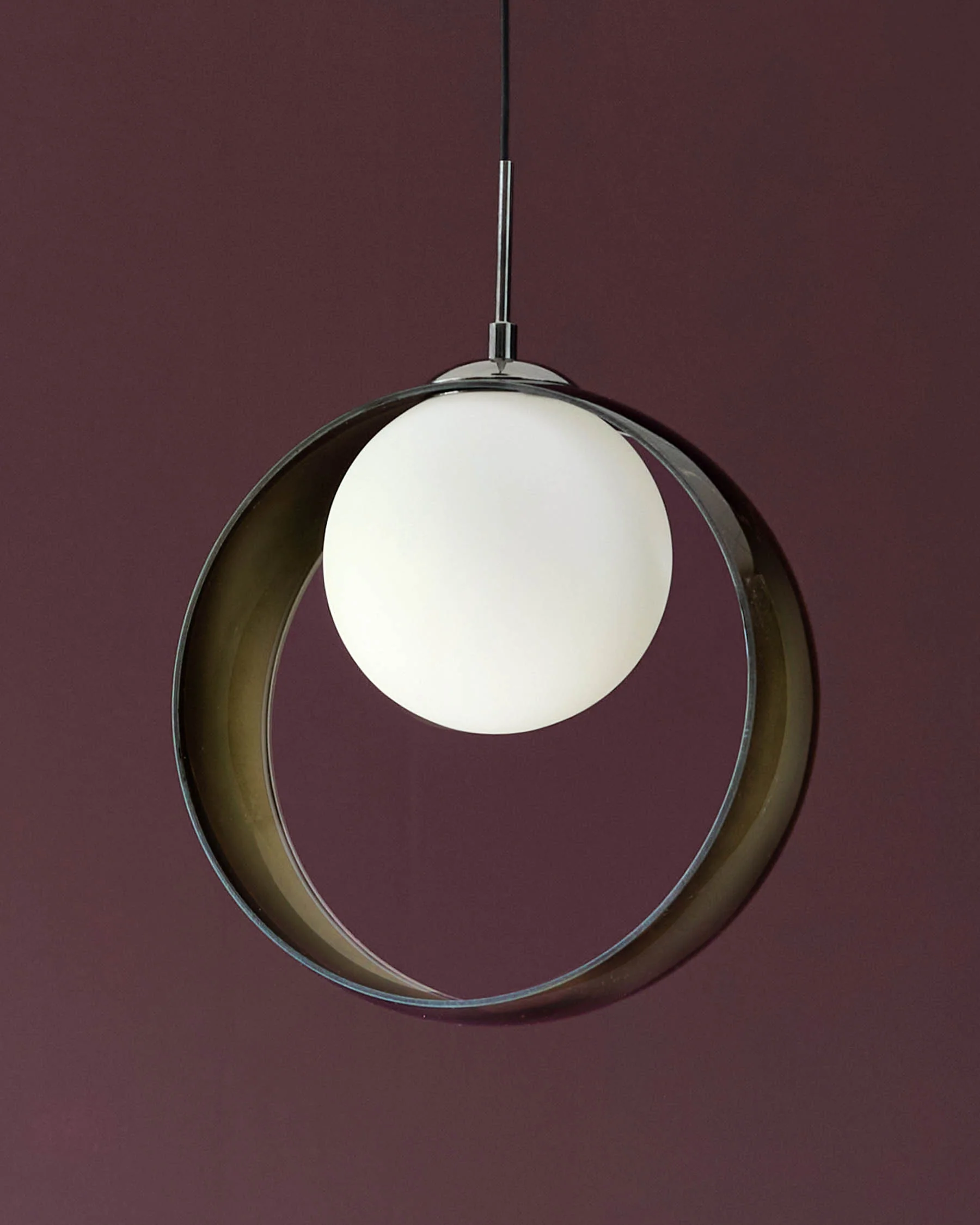 Chloe green glass LED single drop pendant light