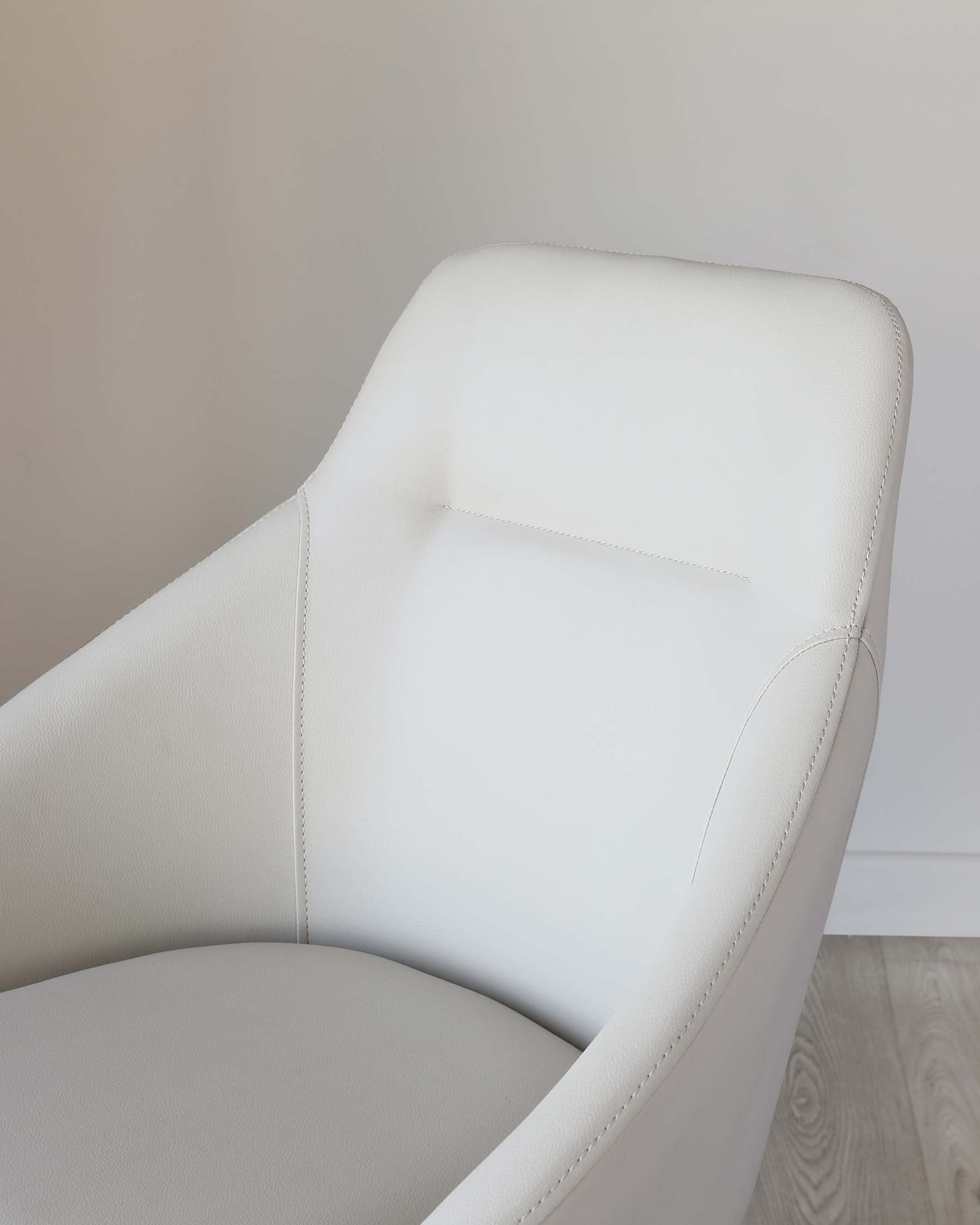 Cleo Light Grey Faux Leather Swivel Chair - Image 6