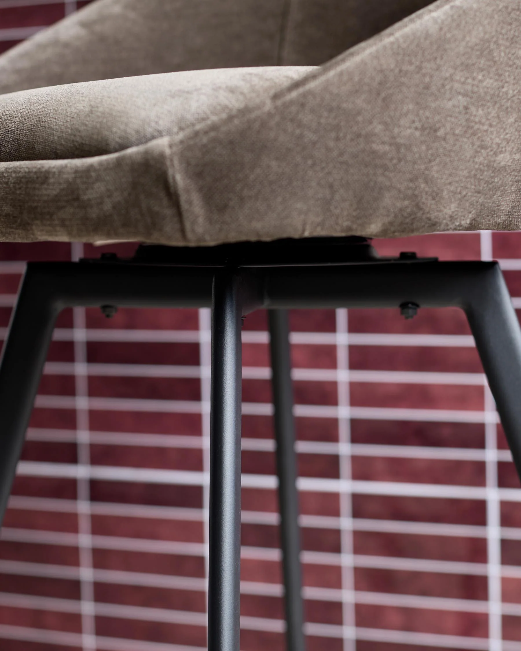 Cleo mocha fabric swivel bar stool - Image 6