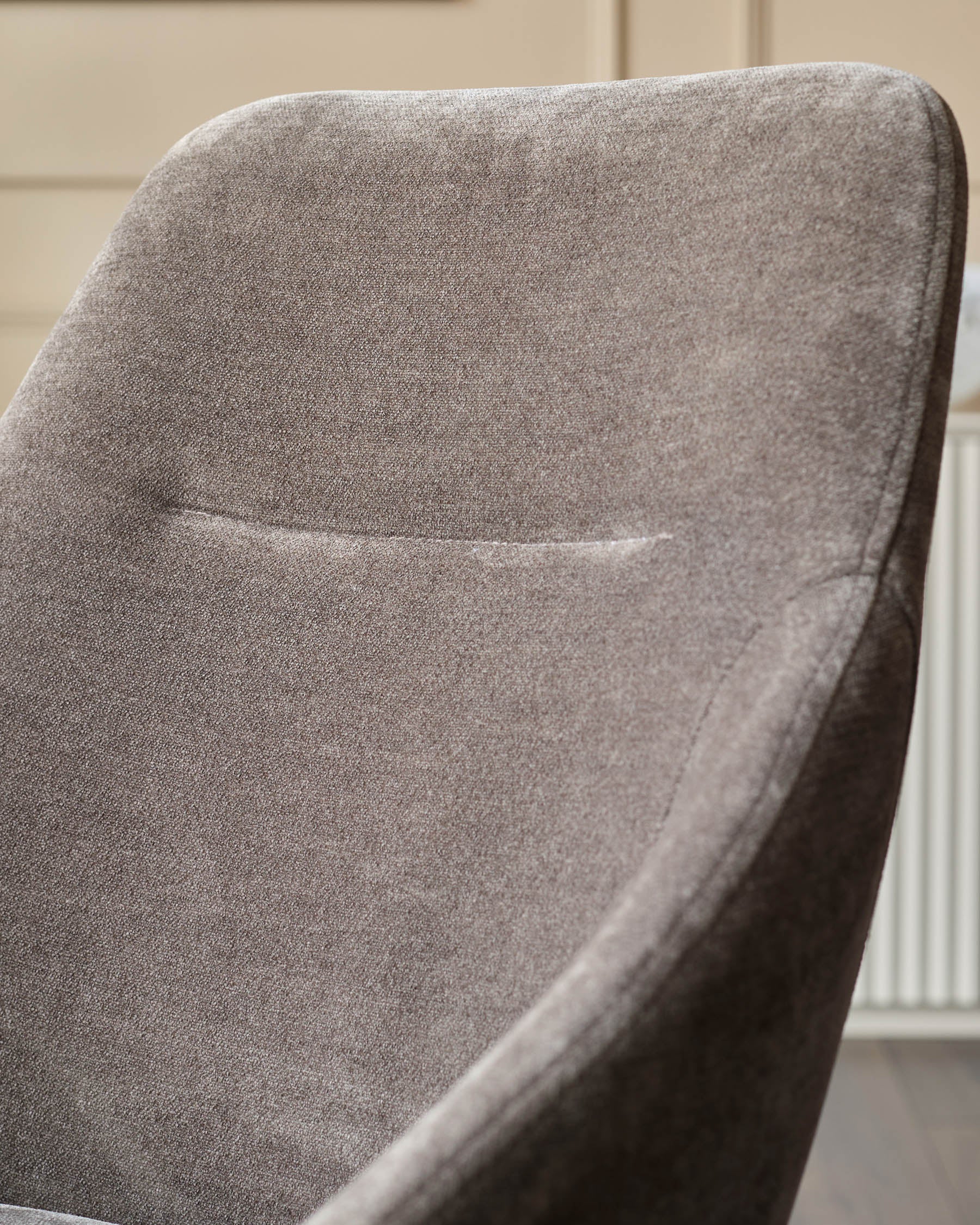 Cleo mocha chenille swivel dining chair - Image 8