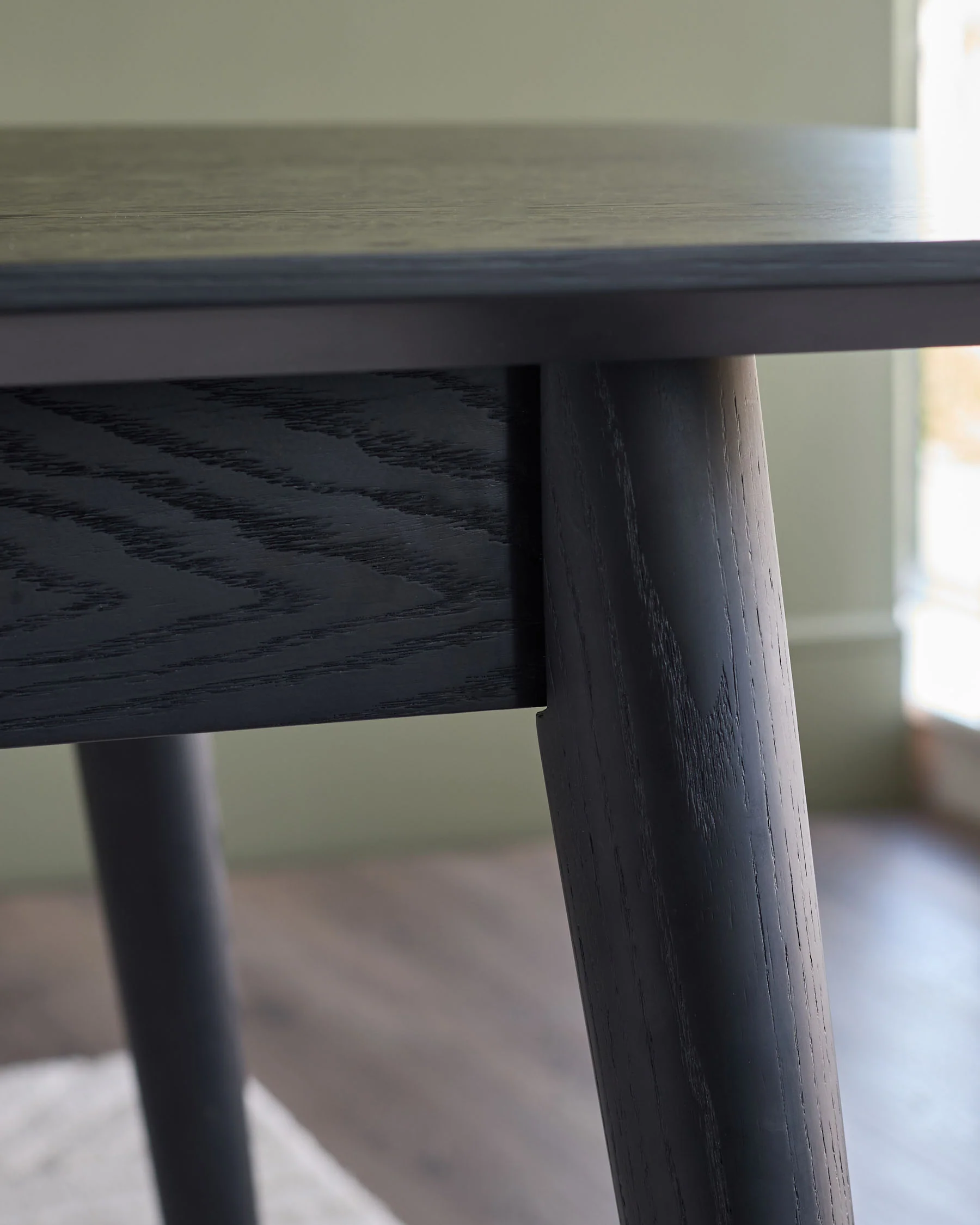 Clover Black Ash Extending 6 to 8 Seater Dining Table - Image 6