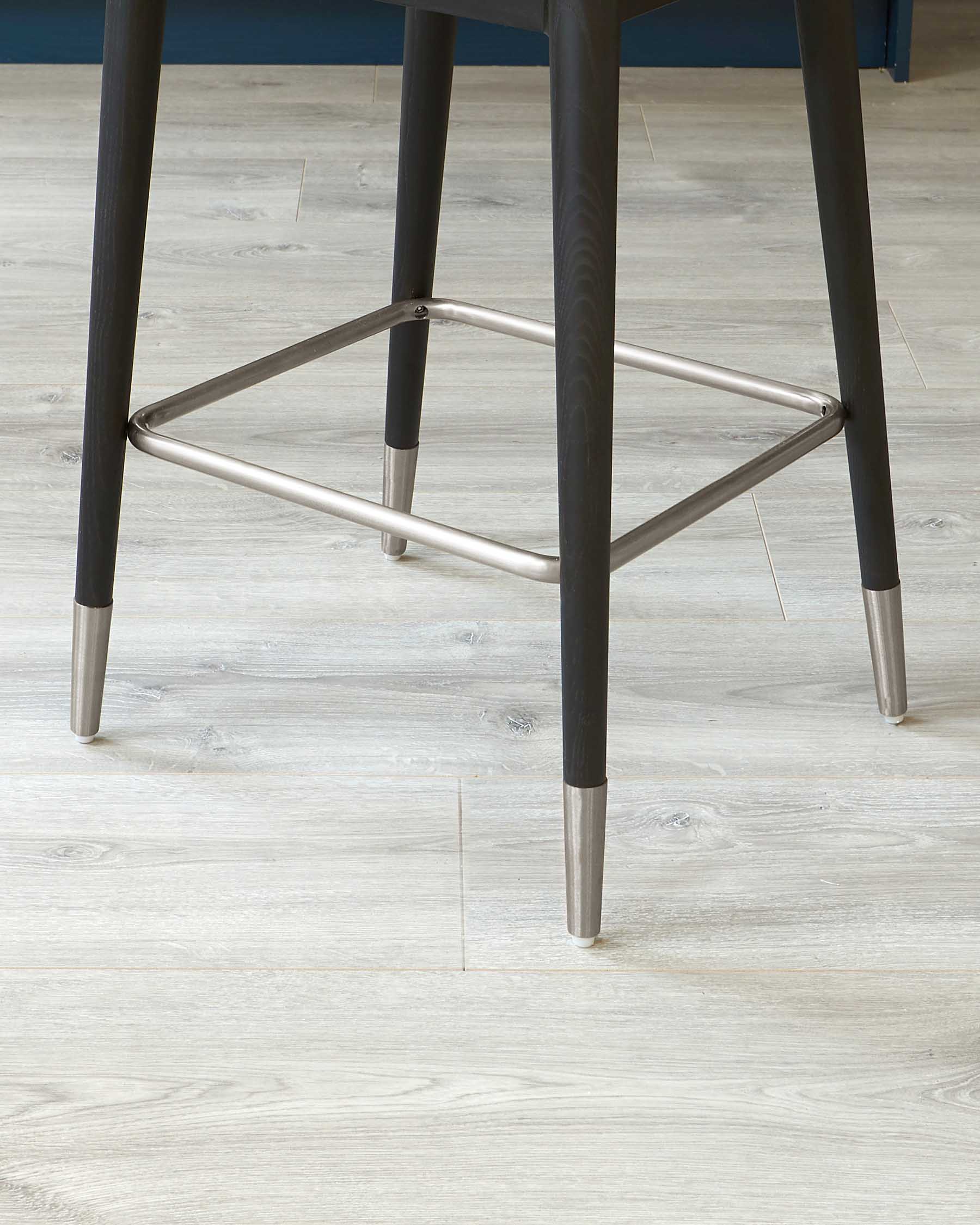 Clover Champagne Velvet Bar Stool With Stainless Steel Caps - Image 6