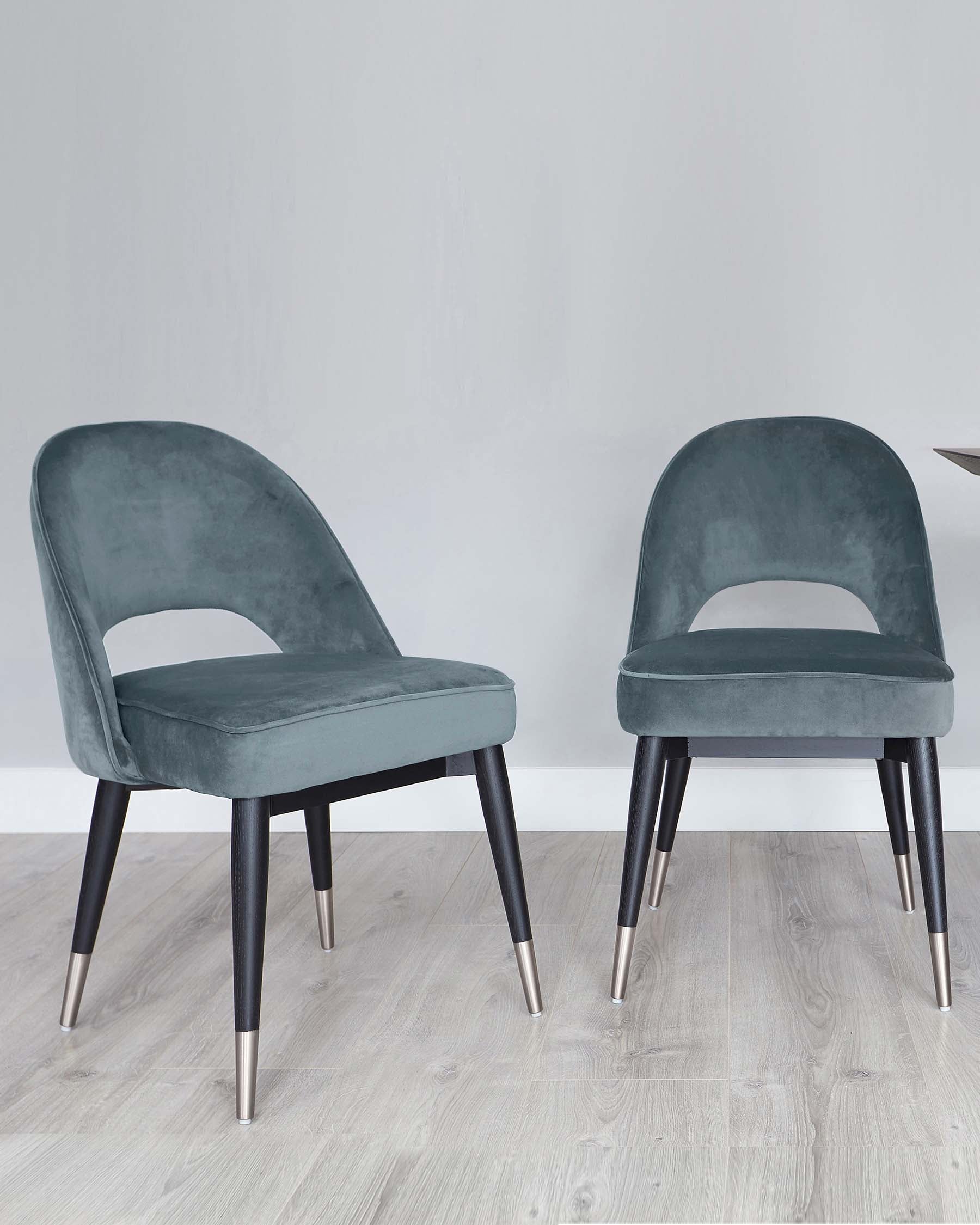 Clover Blue Grey Velvet Dining Chair - Image 5