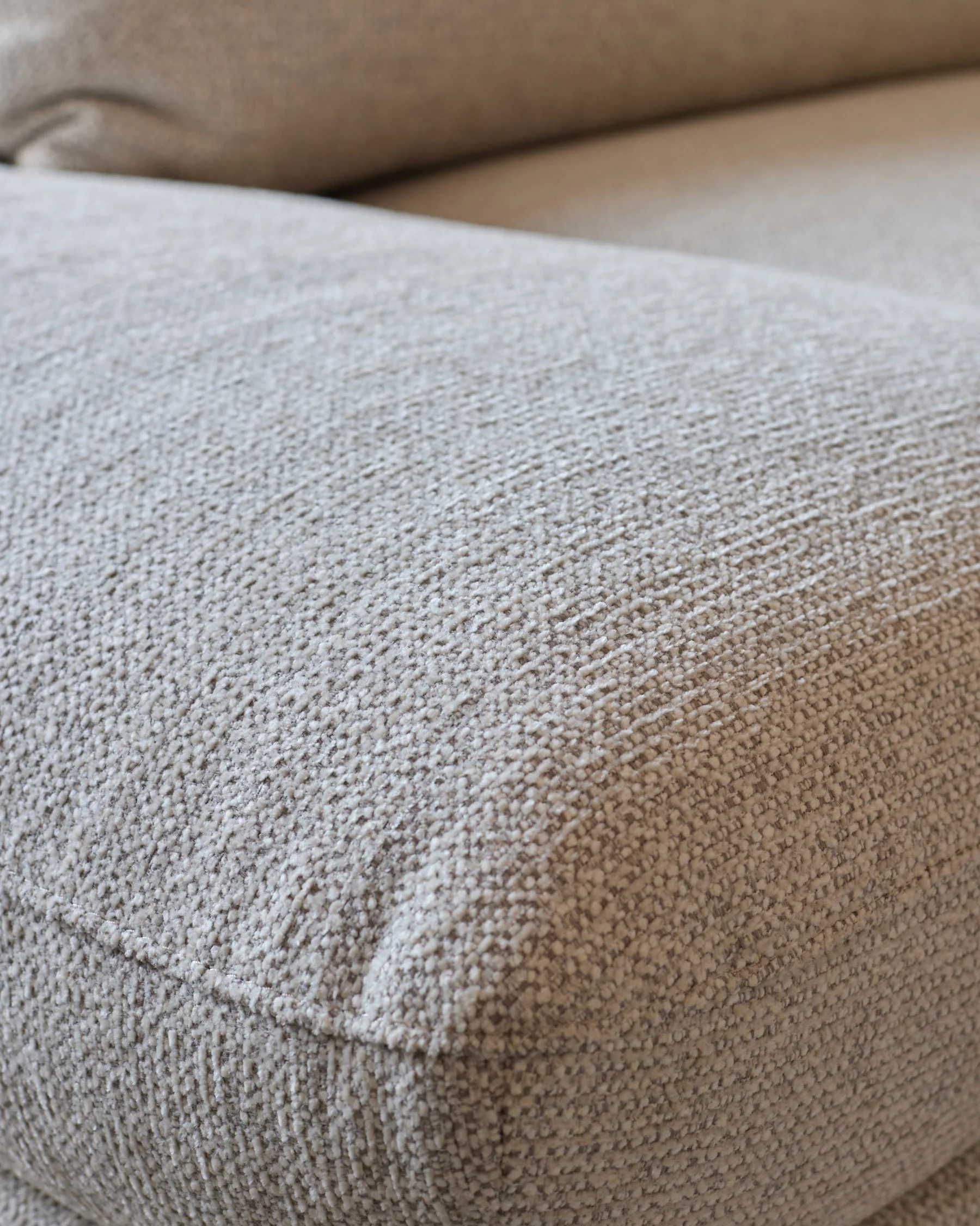 Colette natural fabric left hand corner chaise sofa - Image 10