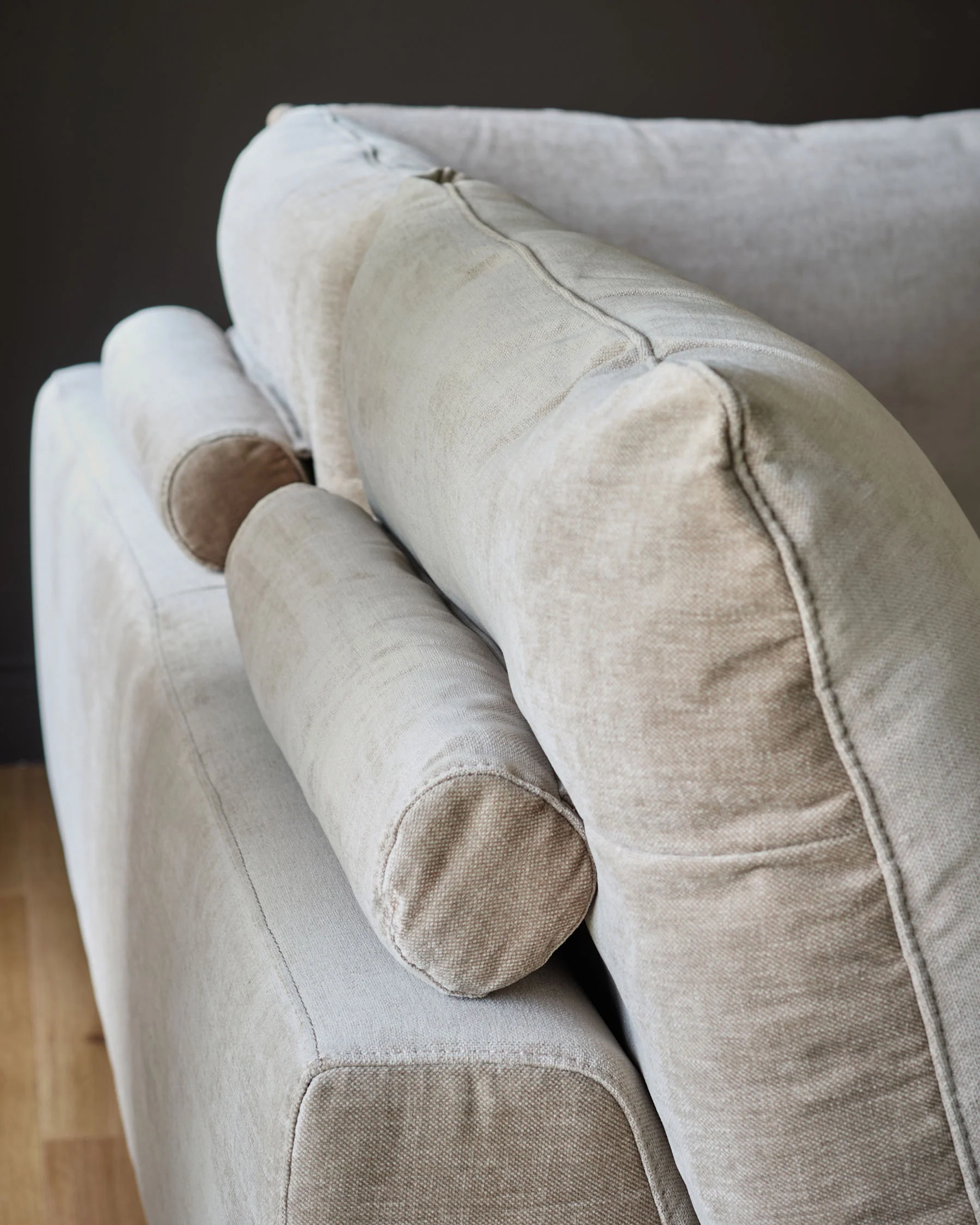 Colette mink chenille right hand corner chaise sofa - Image 8
