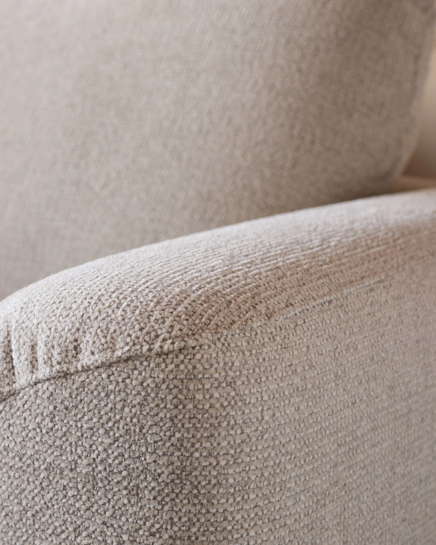 Colette natural fabric right hand corner chaise sofa - Image 10