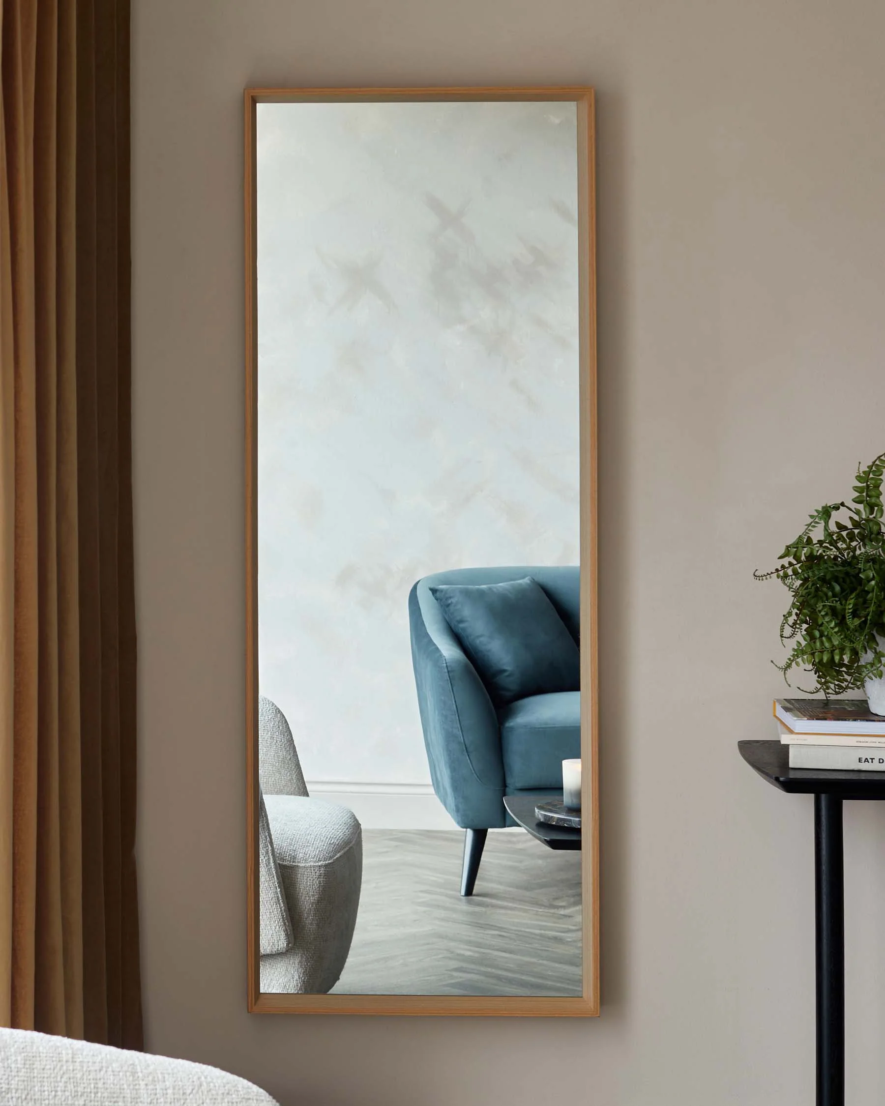 Corban Large Full Length Wall Mirror Oak - Image 2