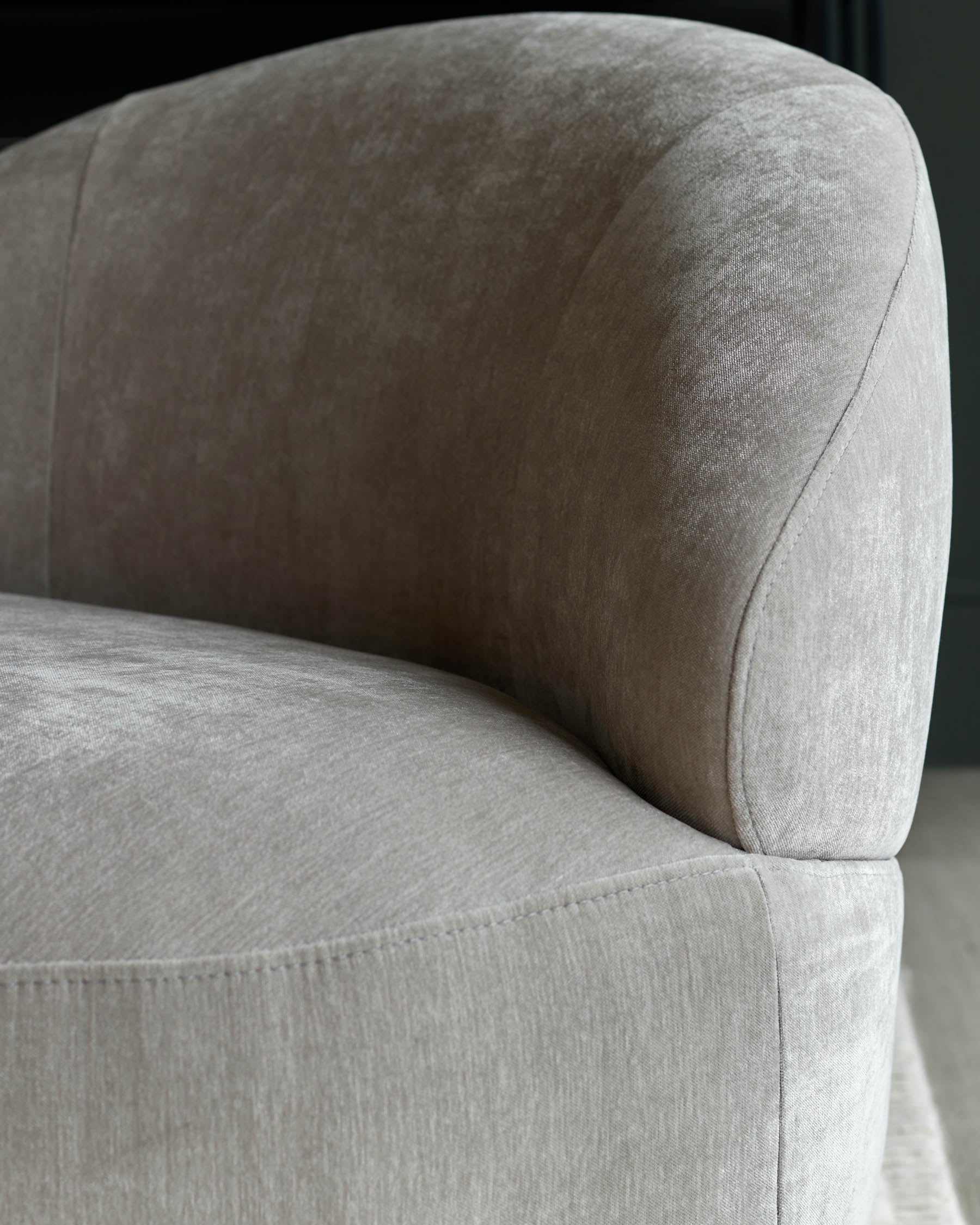 Daphne Light Grey Fabric Swivel Accent Chair - Image 4