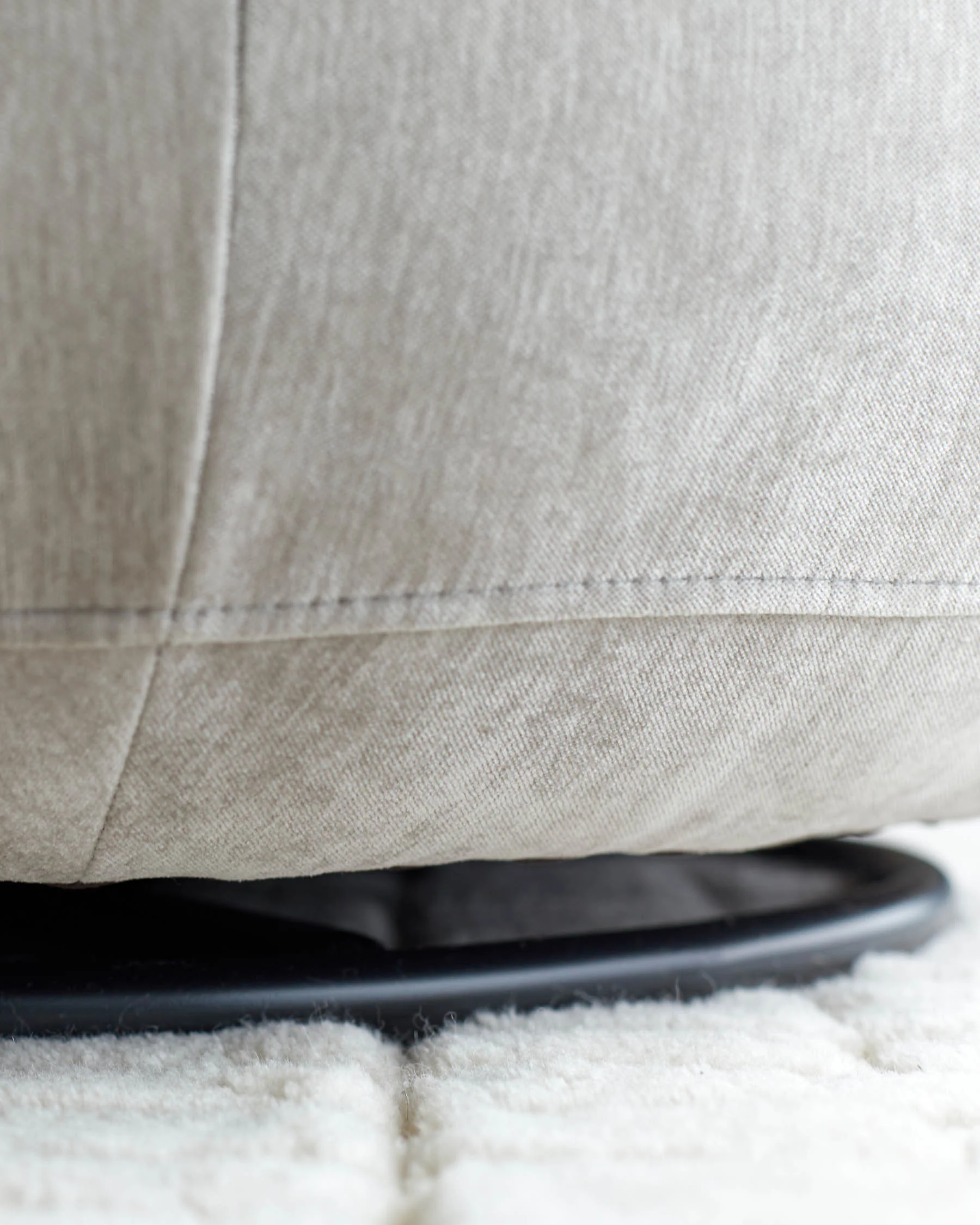 Daphne Light Grey Fabric Swivel Accent Chair - Image 5