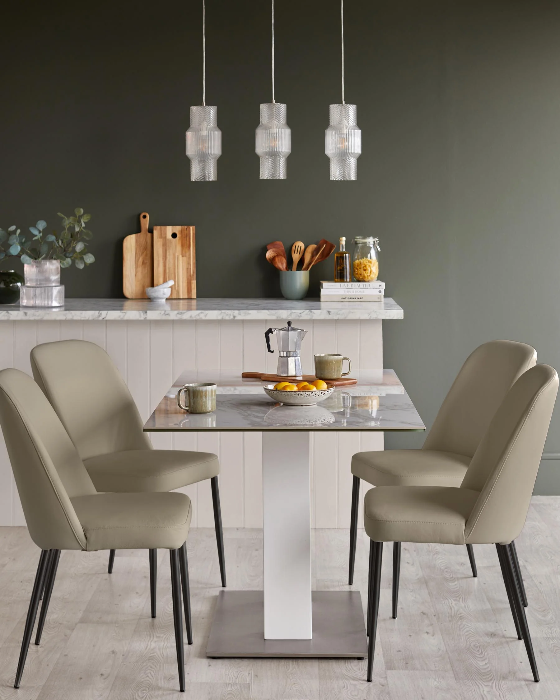 Deco natural leather dining chair - Image 4