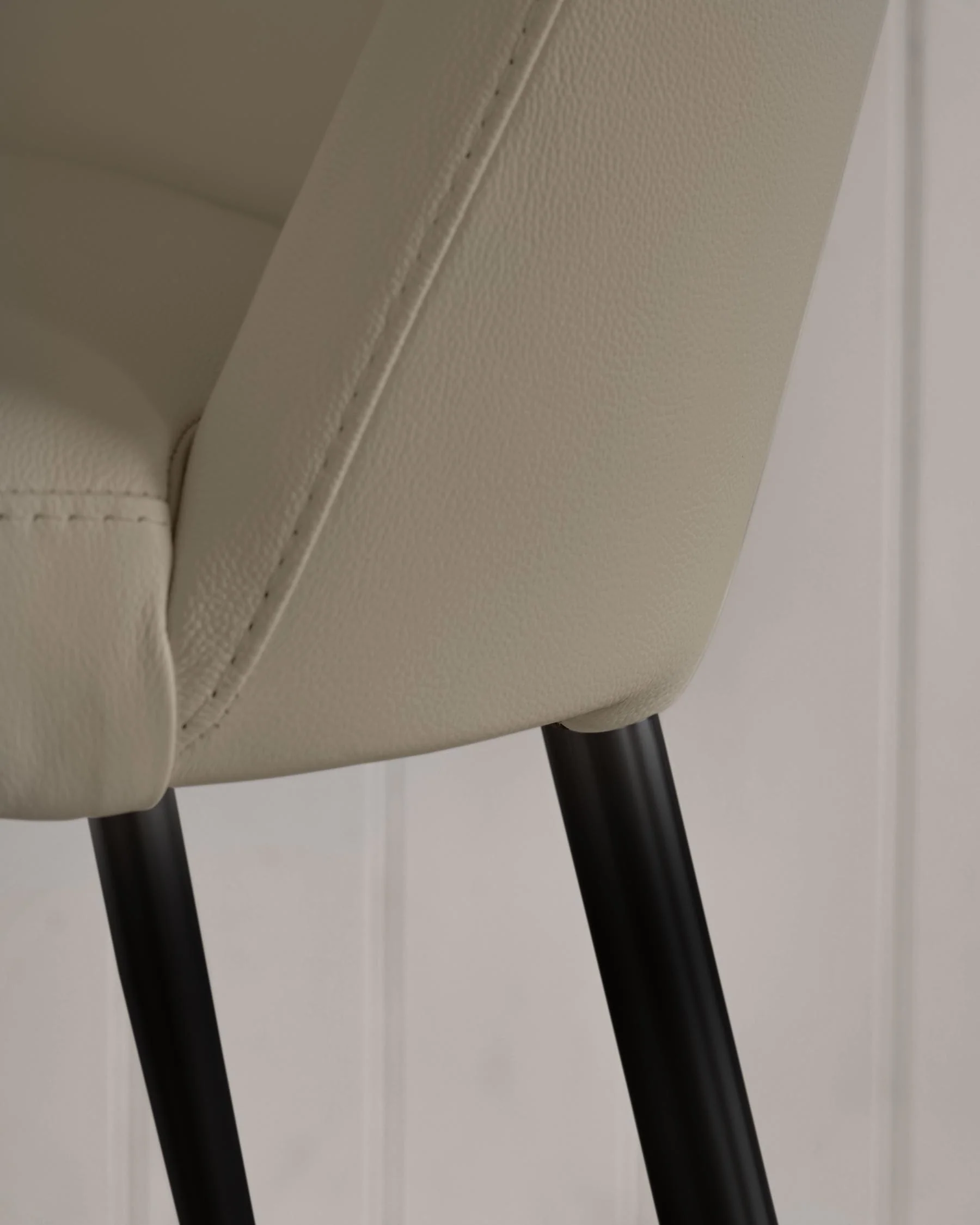Deco natural leather dining chair - Image 7