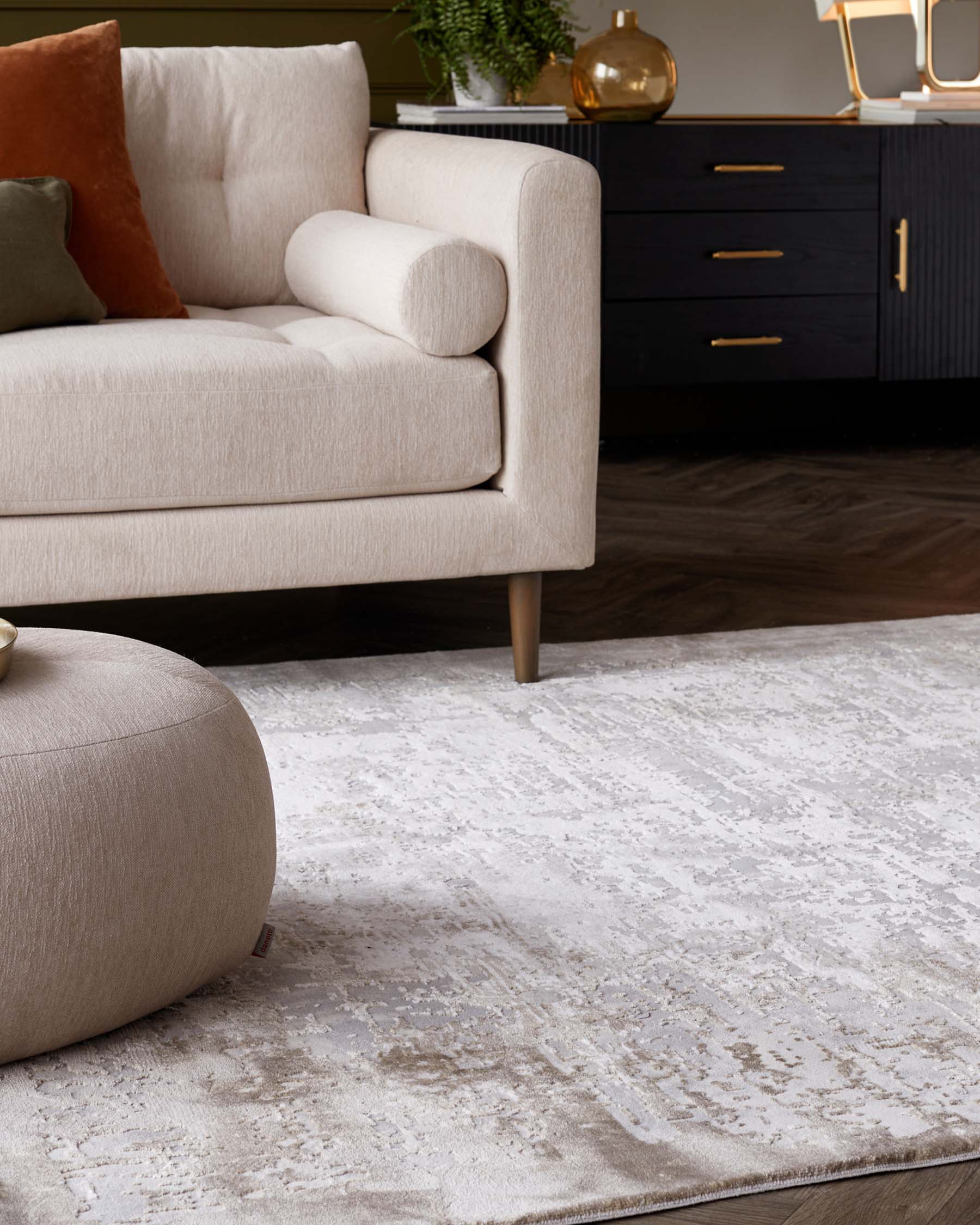Distressed natural textured large rug - Image 2