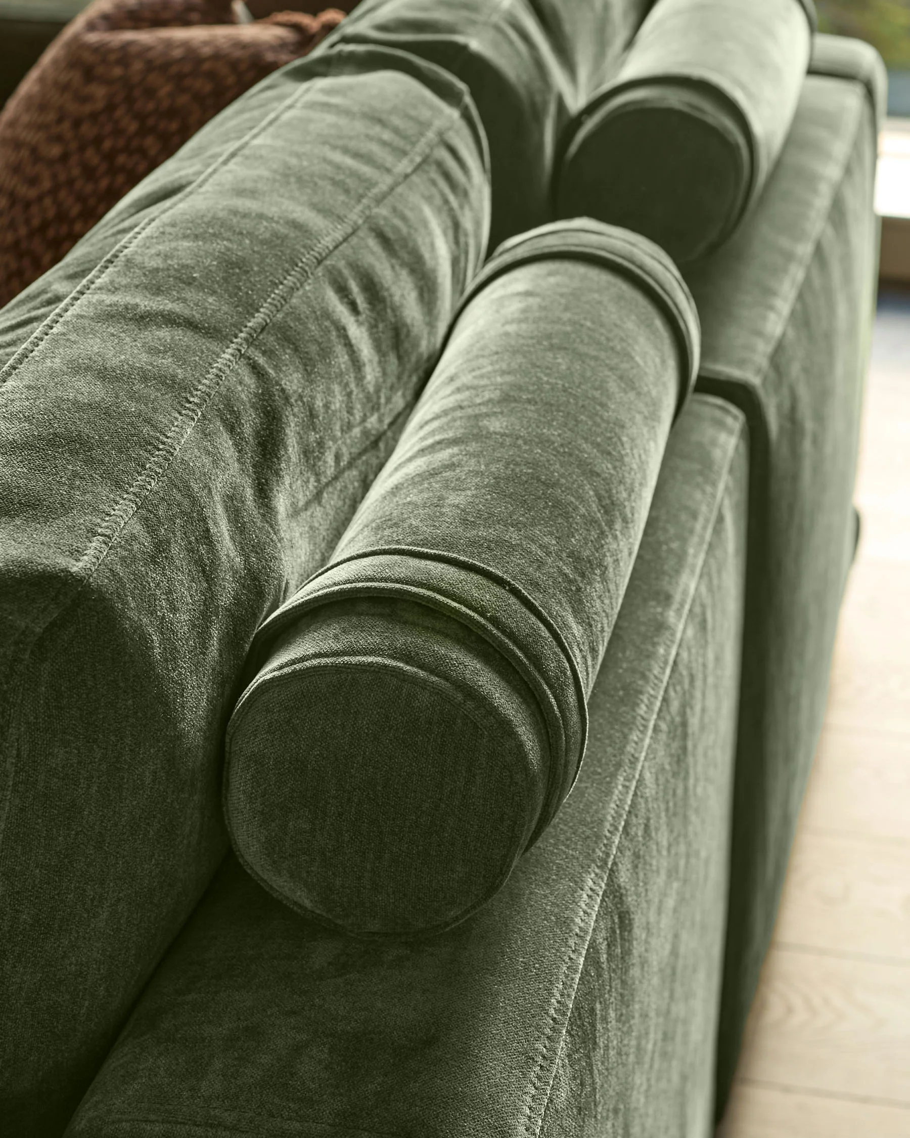 Eden dark green chenille sofa module - Image 8