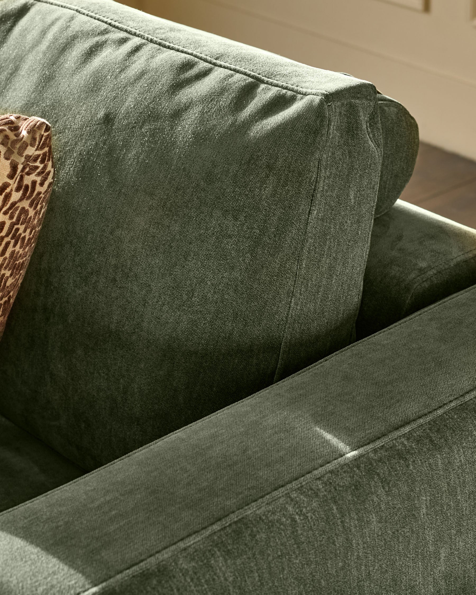 Eden dark green chenille sofa module - Image 6