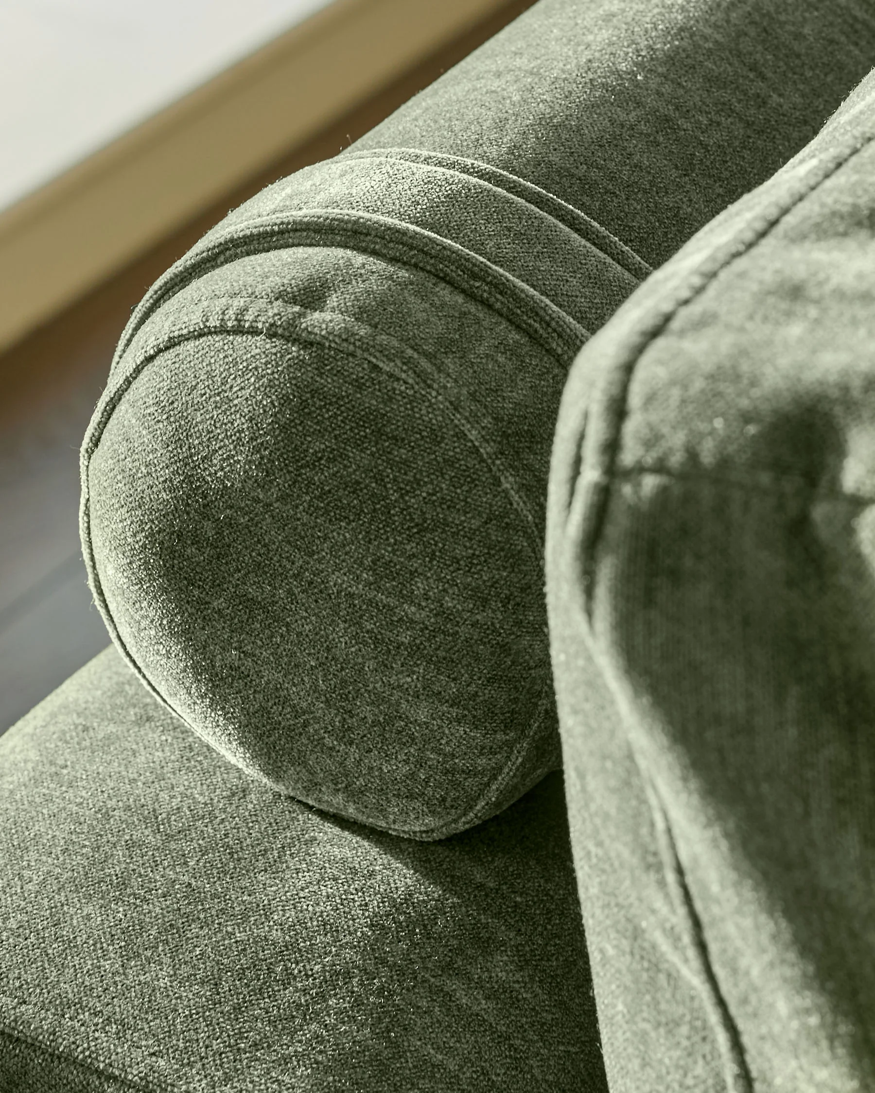 Eden dark green chenille sofa module - Image 10