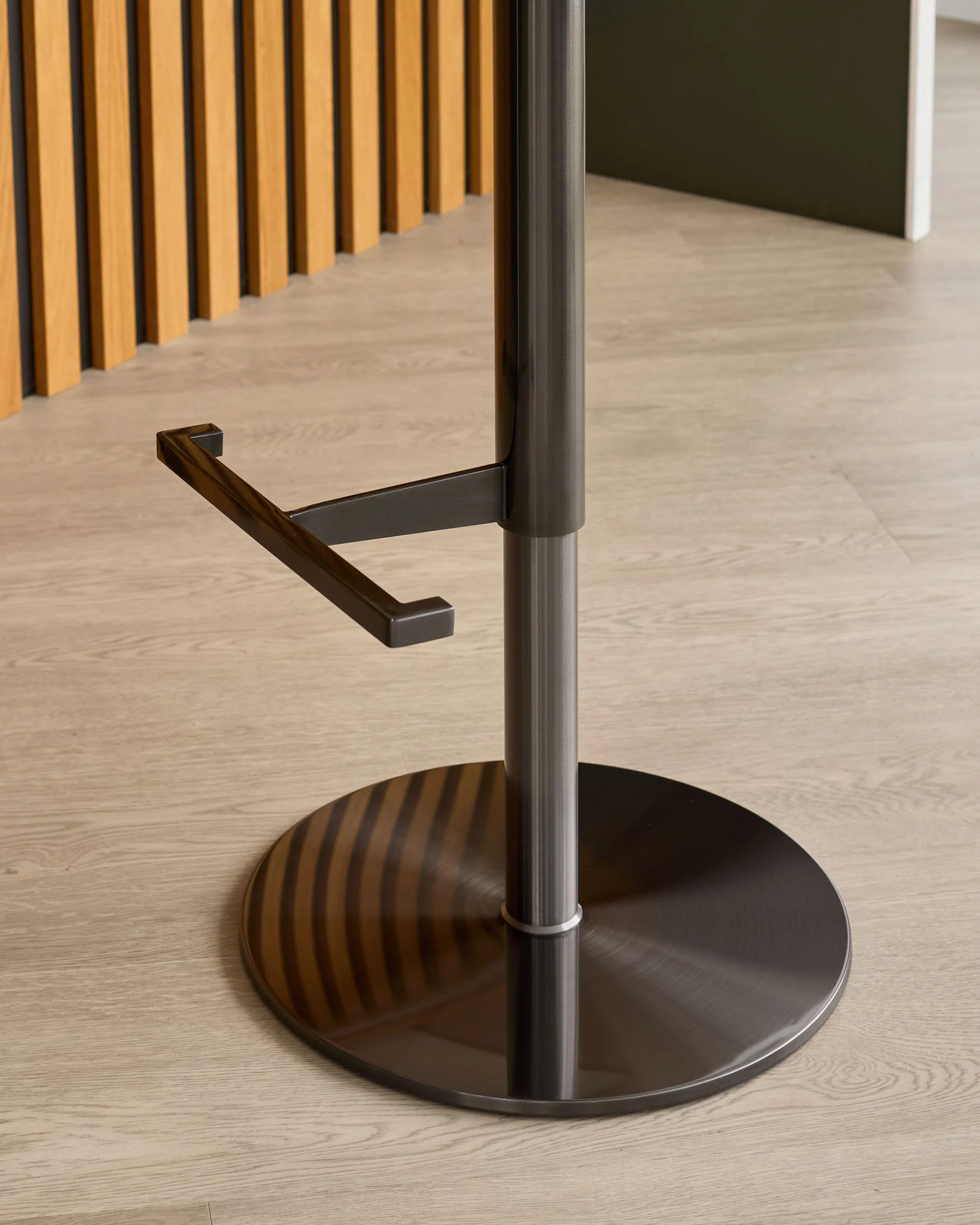 Elodie natural faux leather and mocha velvet gas lift bar stool - Image 11