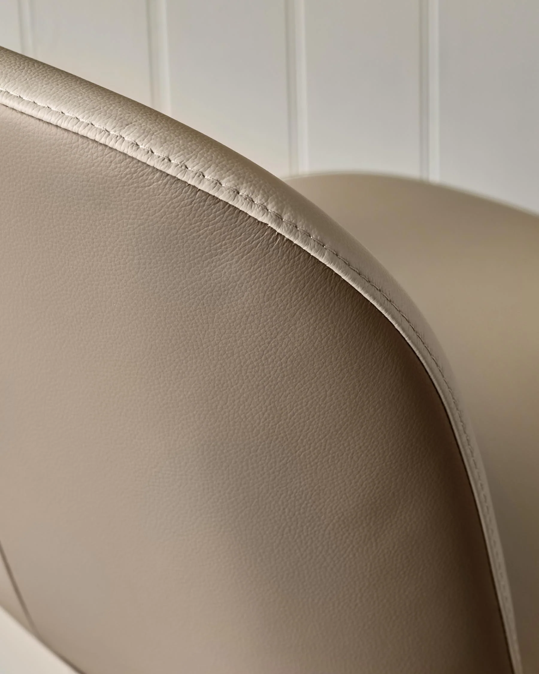 Emerson natural and mocha leather bar stool - Image 8
