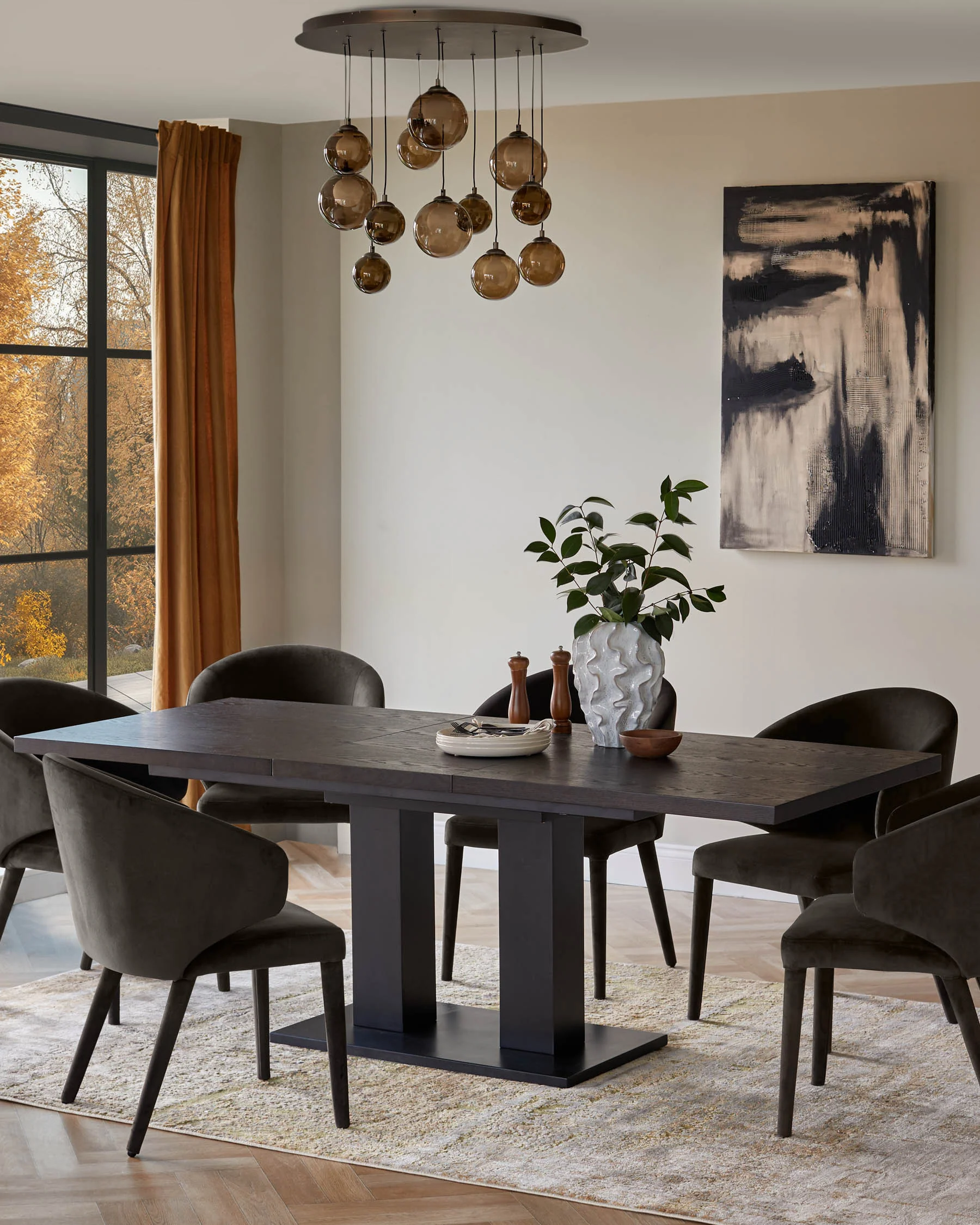 Ethan dark chocolate velvet dining chair - Image 4