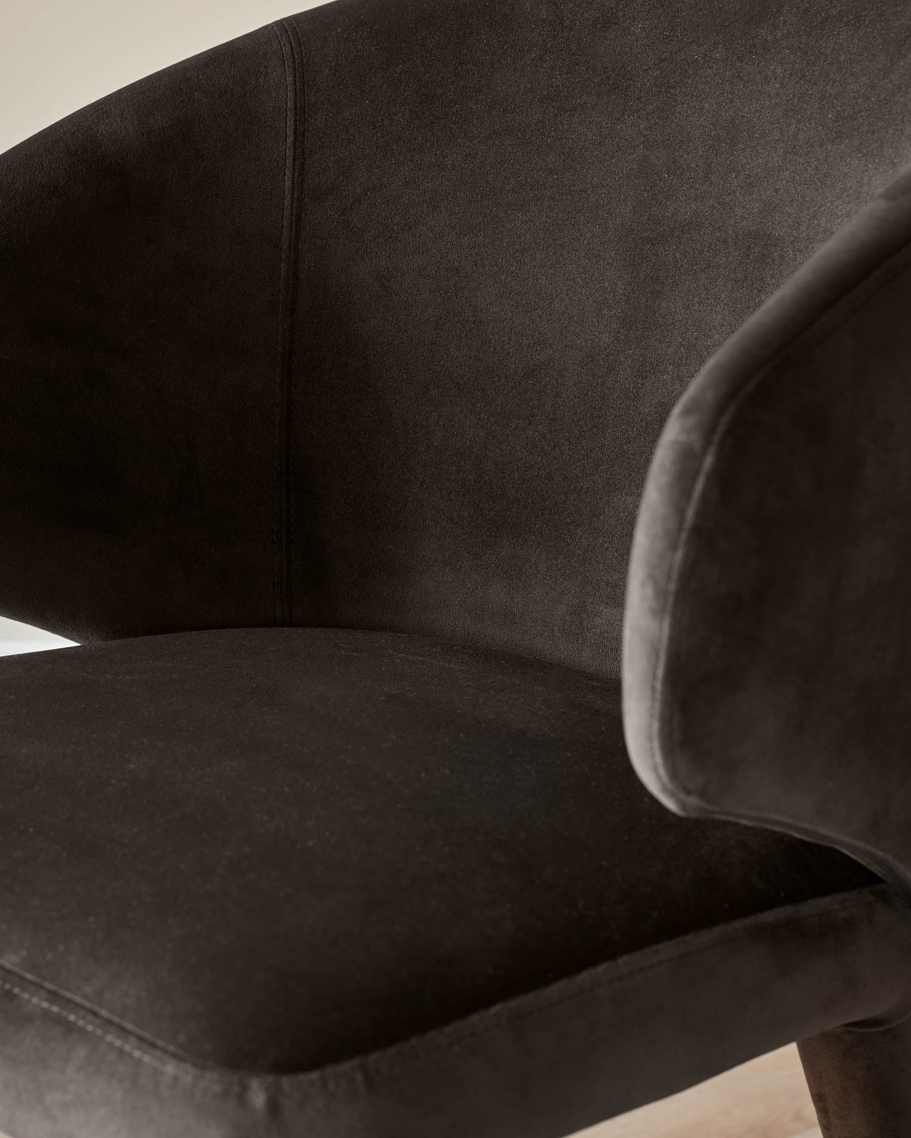 Ethan dark chocolate velvet dining chair - Image 5