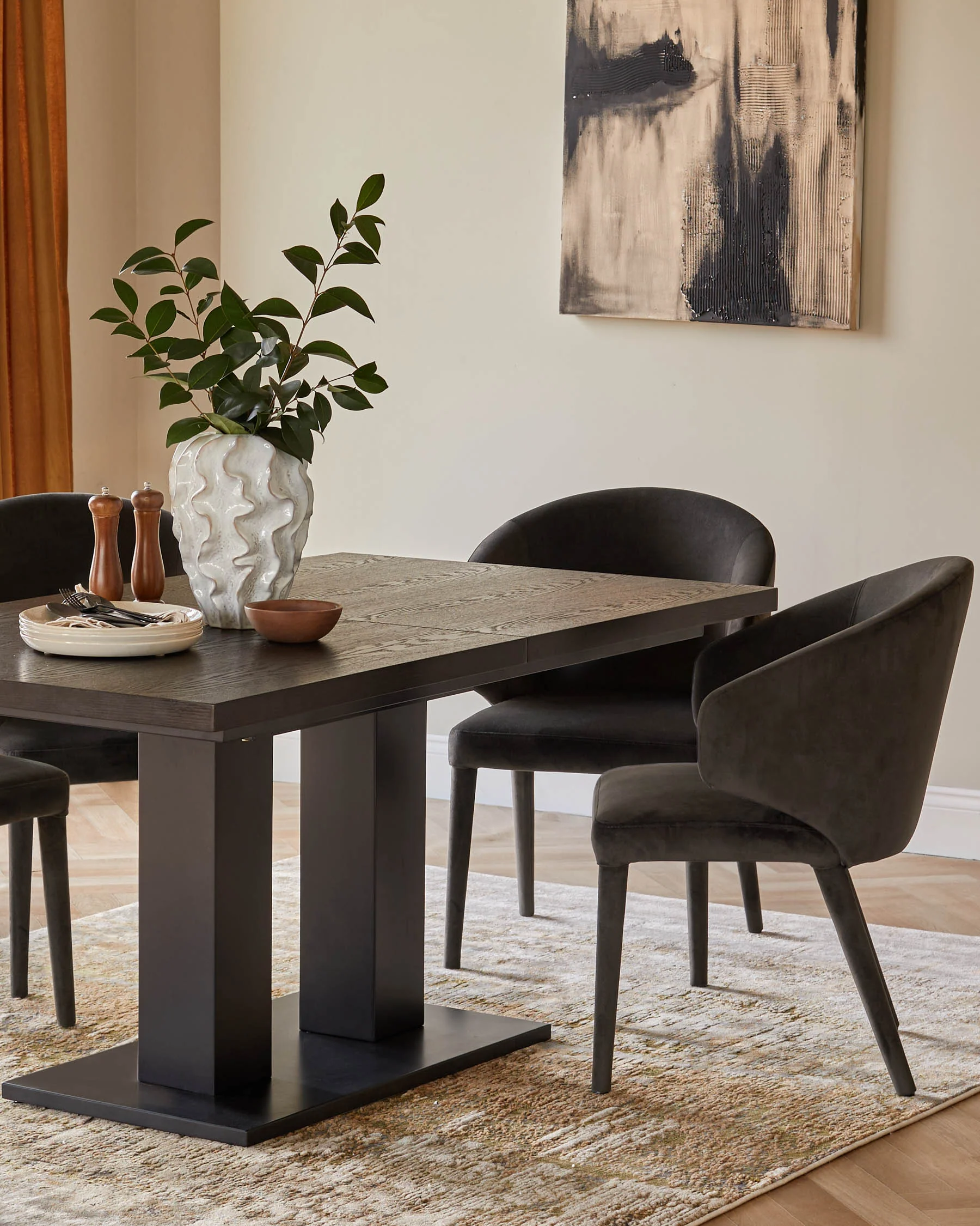 Ethan dark chocolate velvet dining chair - Image 6