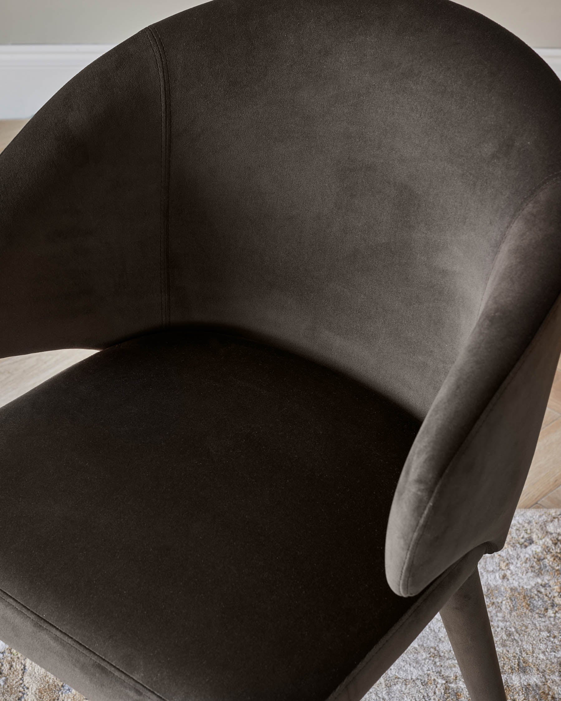 Ethan dark chocolate velvet dining chair - Image 9