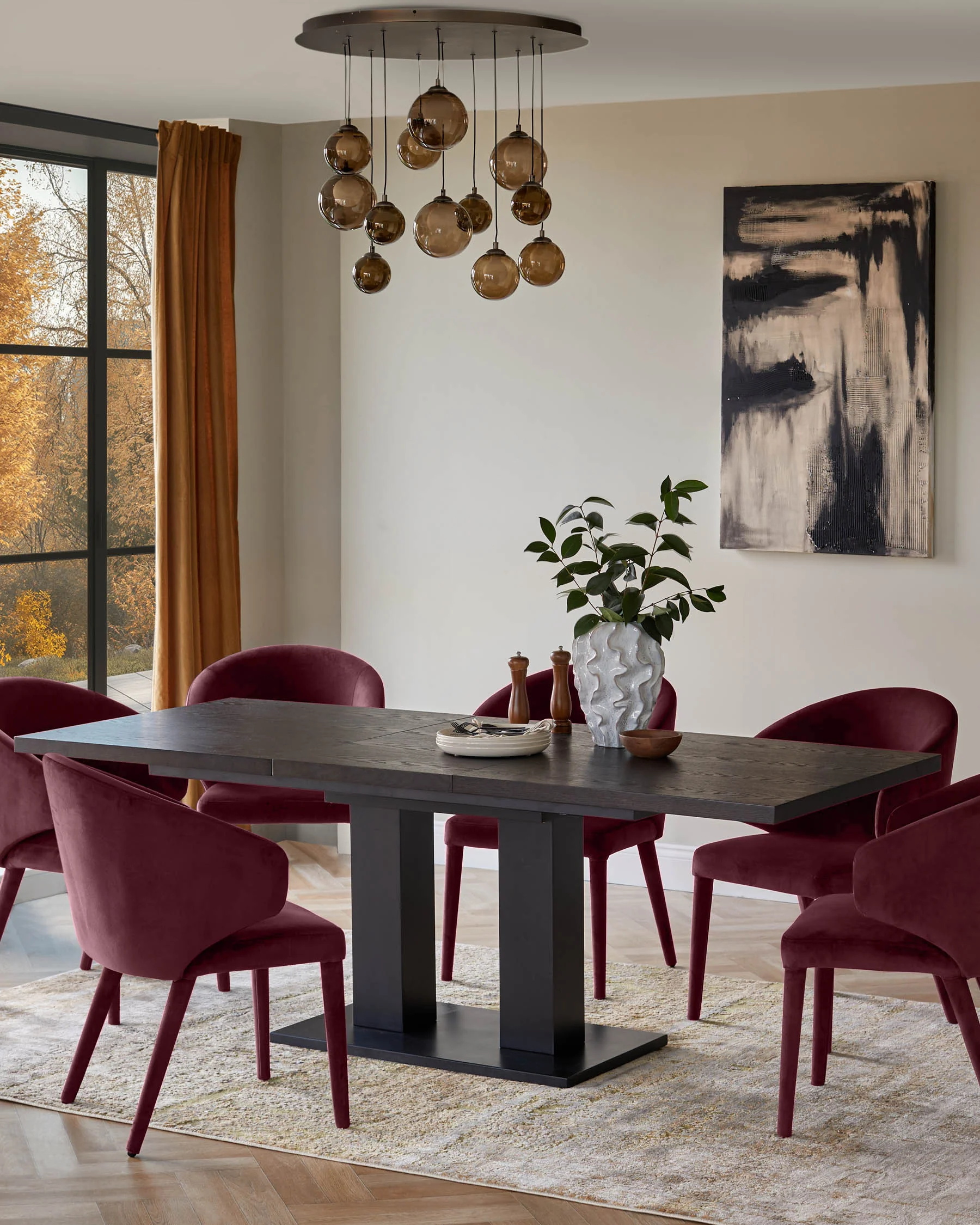 Ethan plum velvet dining chair - Image 2
