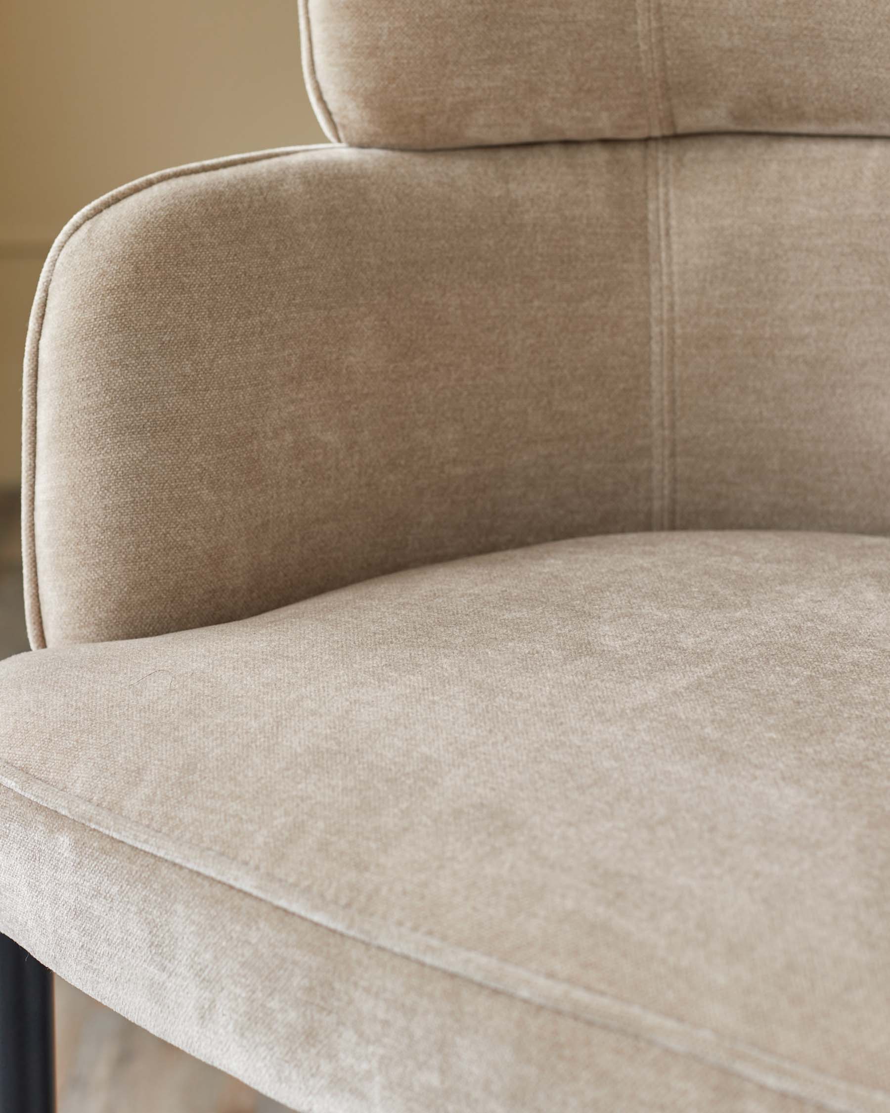 Felix champagne chenille bar stool - Image 5