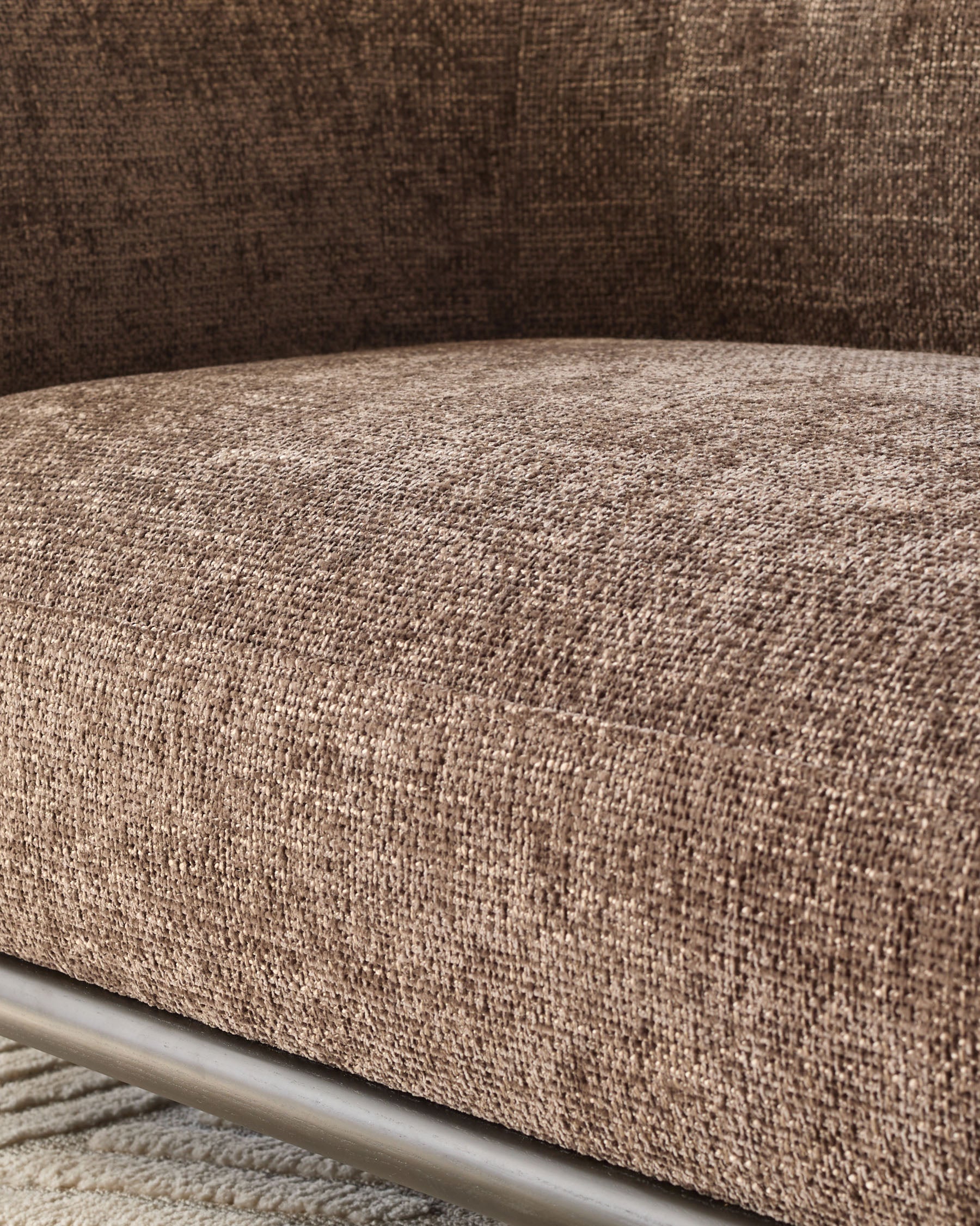 Florence mocha fabric with dark wood right hand facing small corner sofa - Image 6