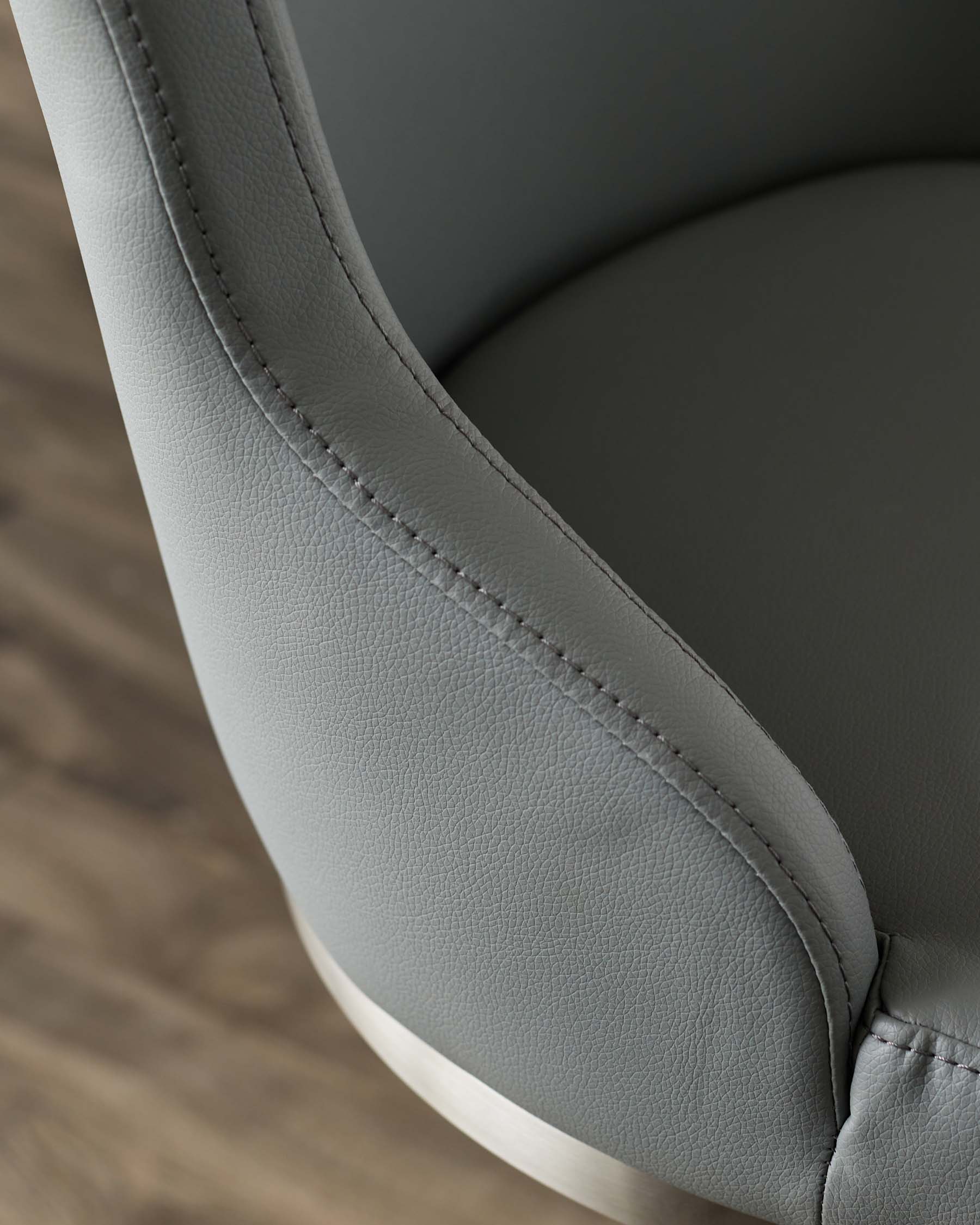Form grey faux leather bar stool - Image 3