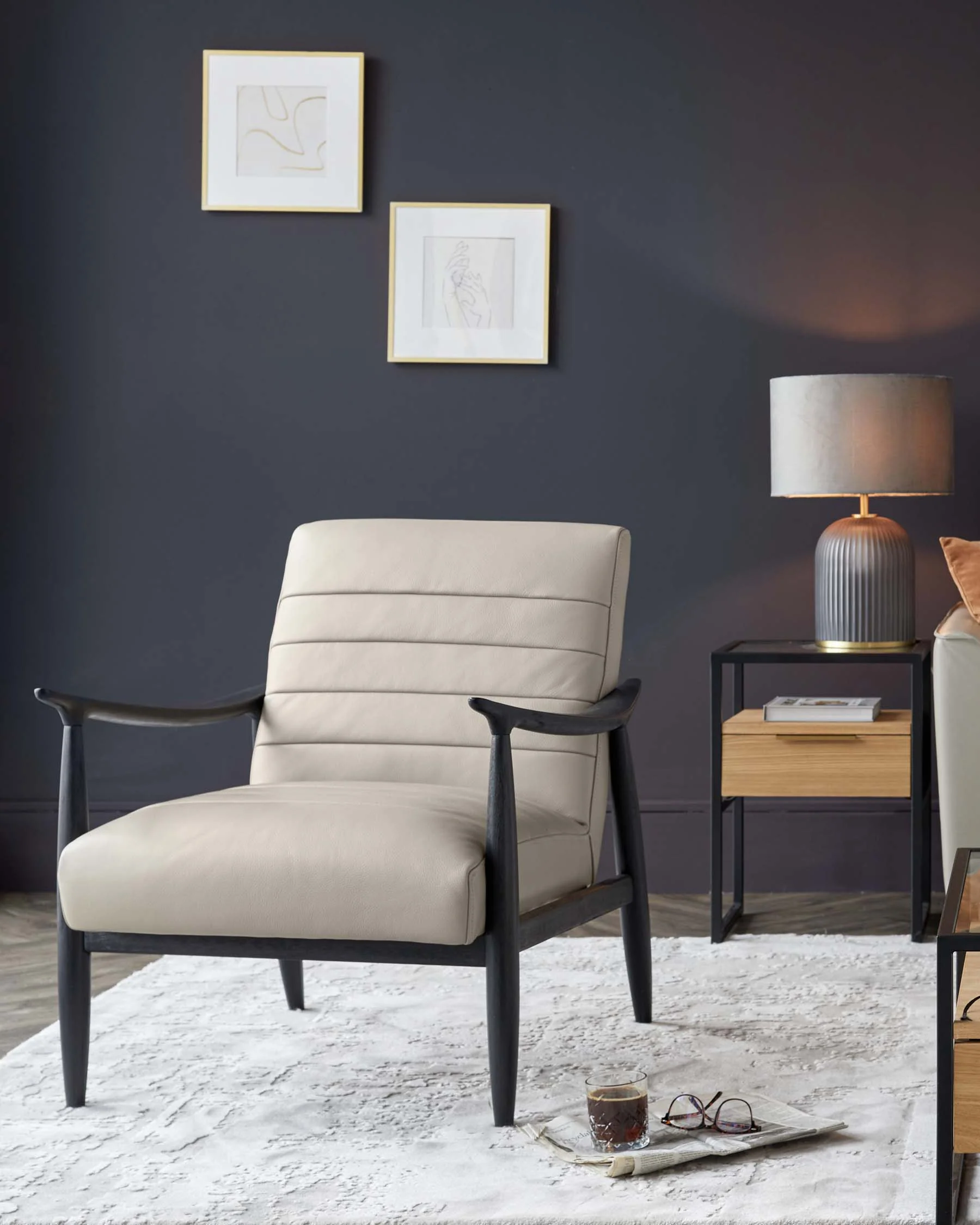 Greyson Natural Leather Accent Chair - Image 3
