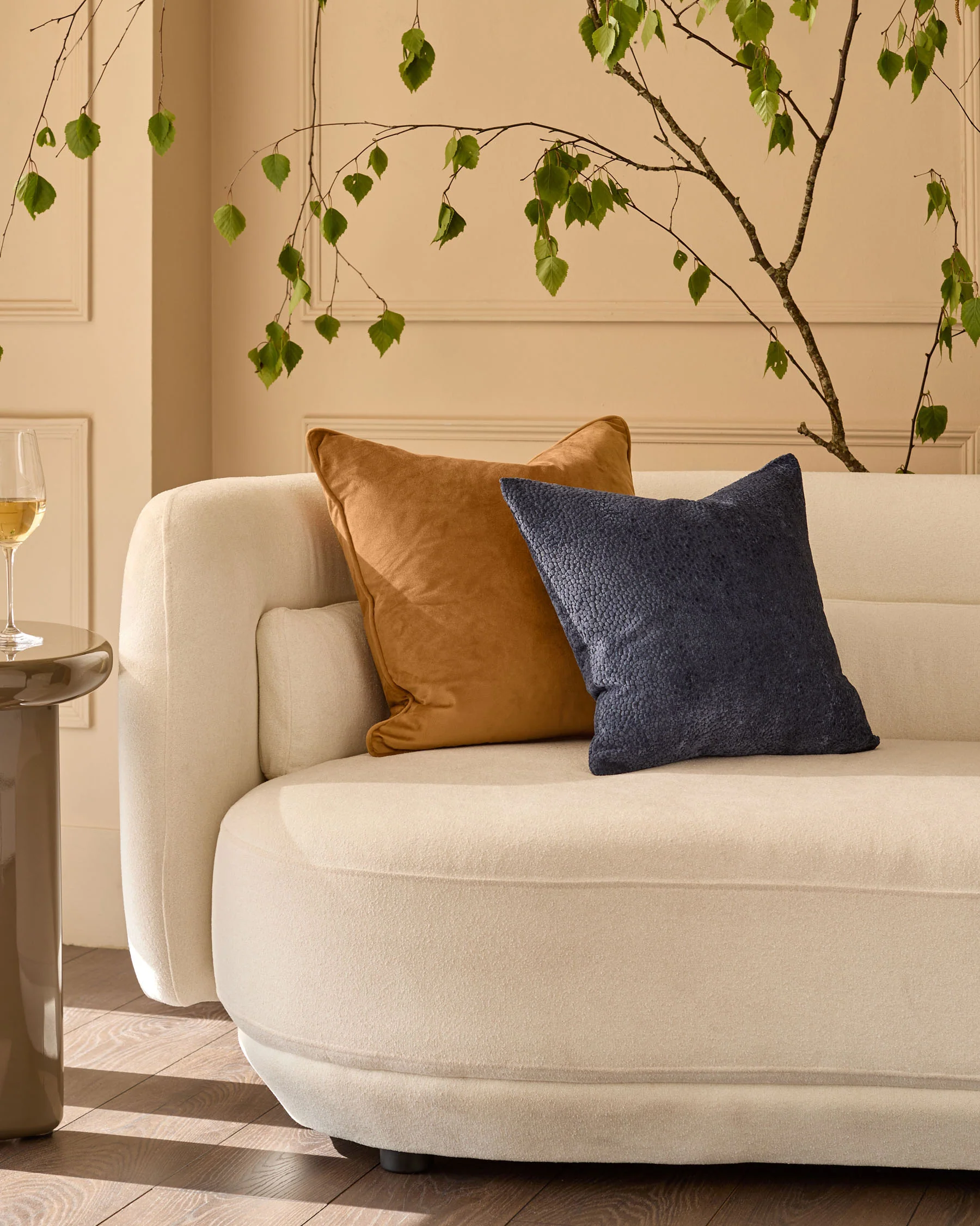 Harlene navy medium cushion - Image 2