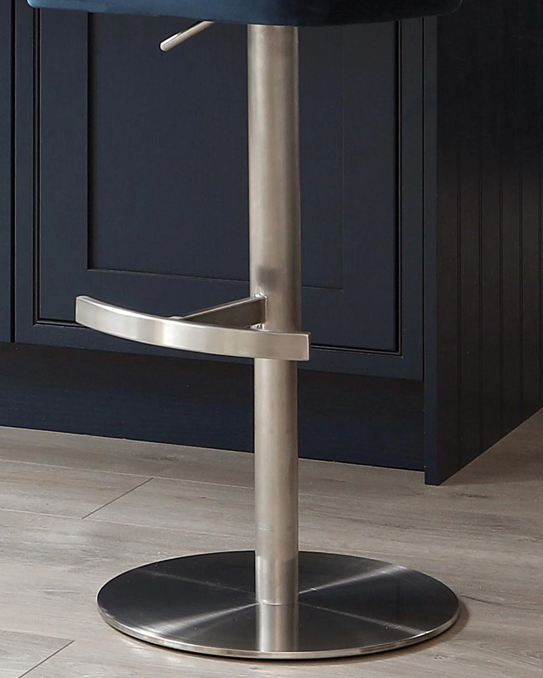 Harper Dark Blue Velvet Gas Lift Bar Stool - Image 4