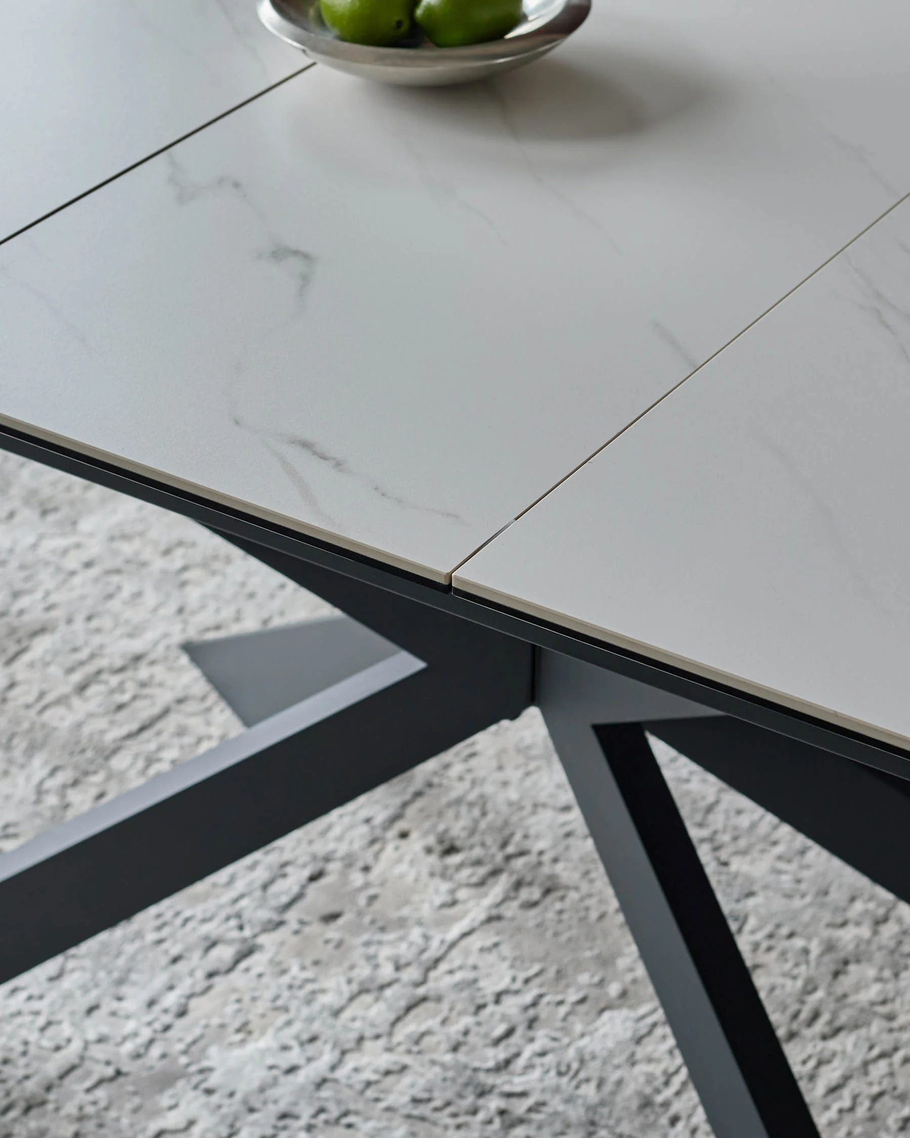 Hayden White Marbled Ceramic Extending 6 To 8 Seater Dining Table - Image 10