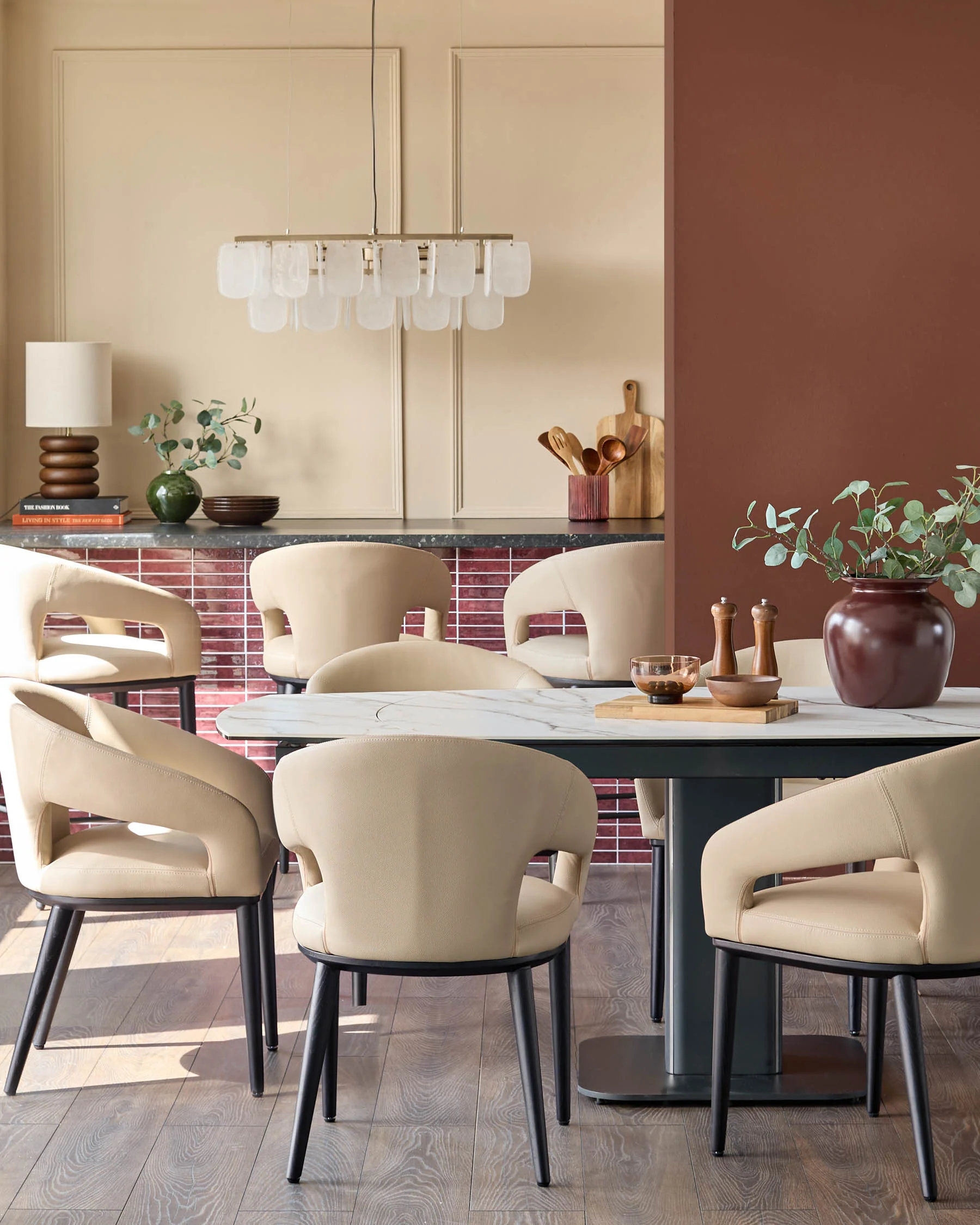 Heath natural faux leather bar stool - Image 4