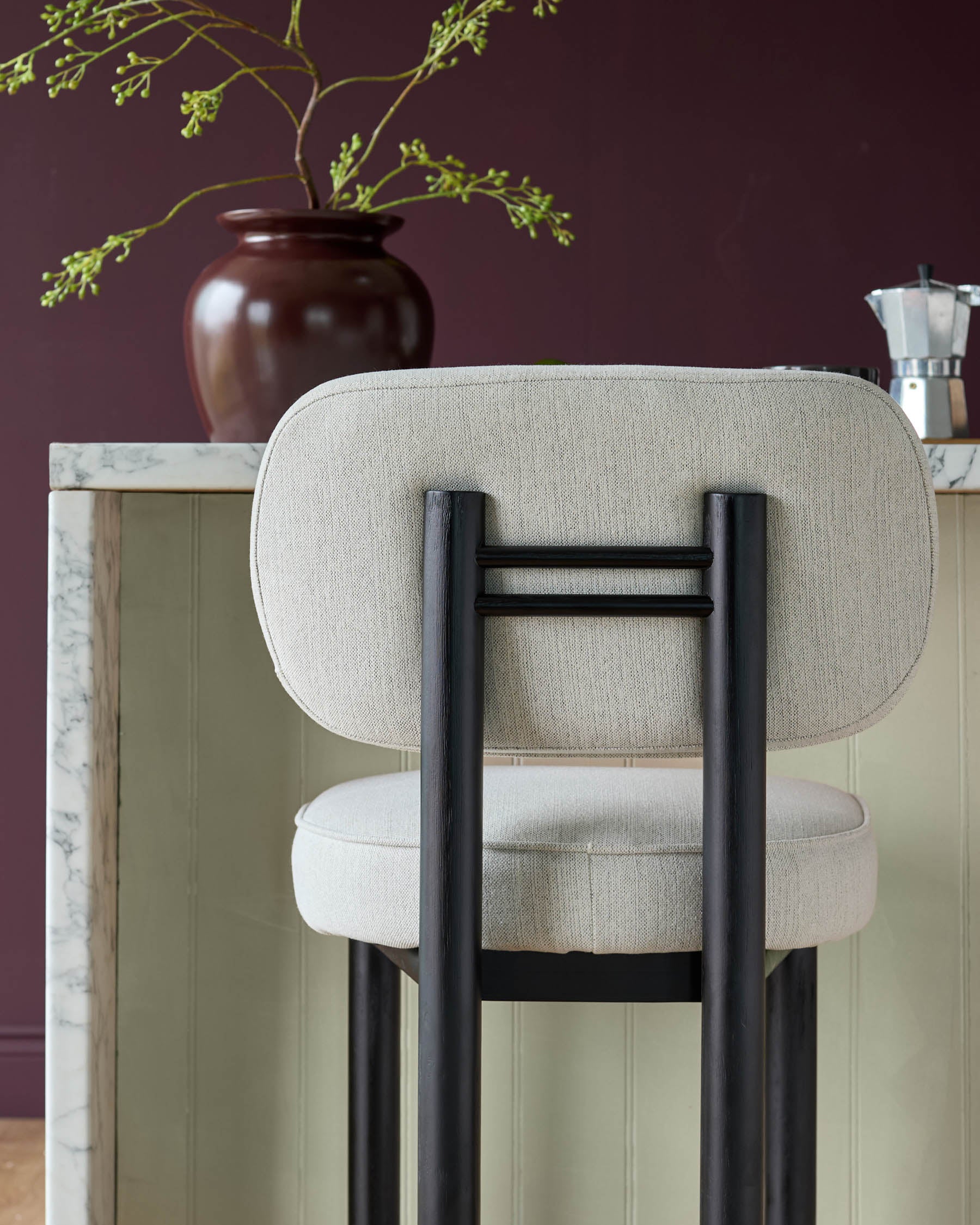 Henley ivory dual tone fabric bar stool - Image 6