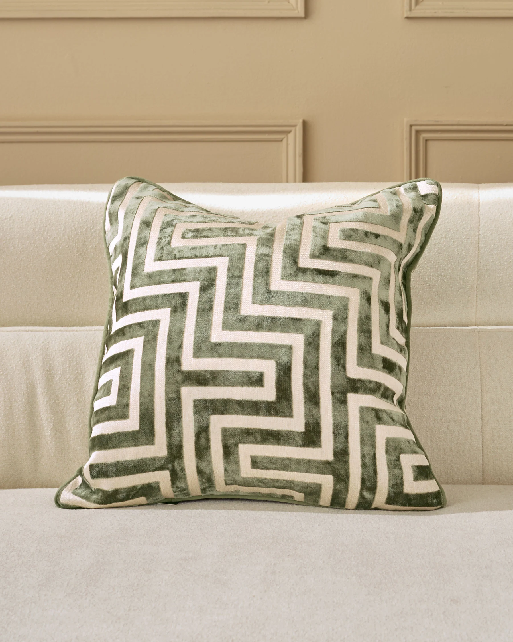 Imani olive green medium cushion