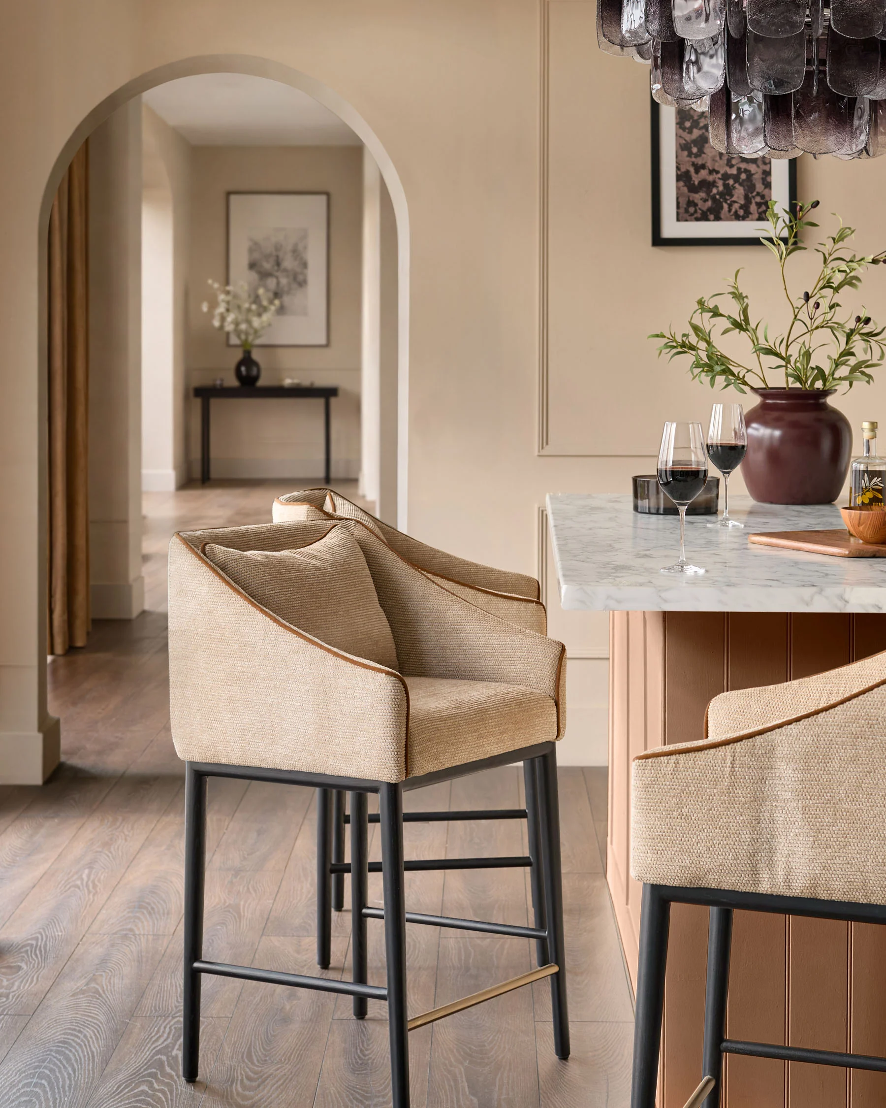 Julep honey chenille bar stool - Image 2