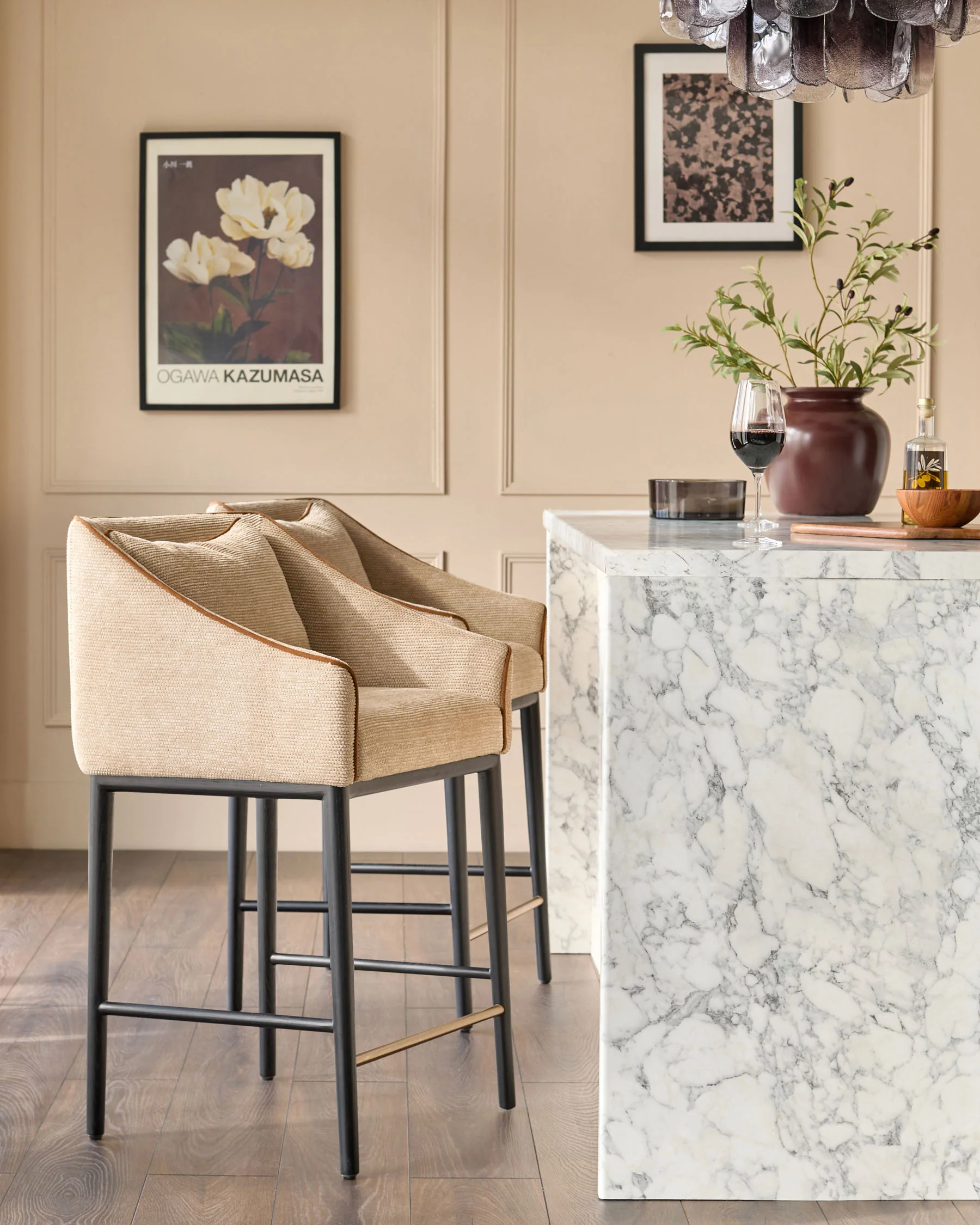 Julep honey chenille bar stool - Image 4