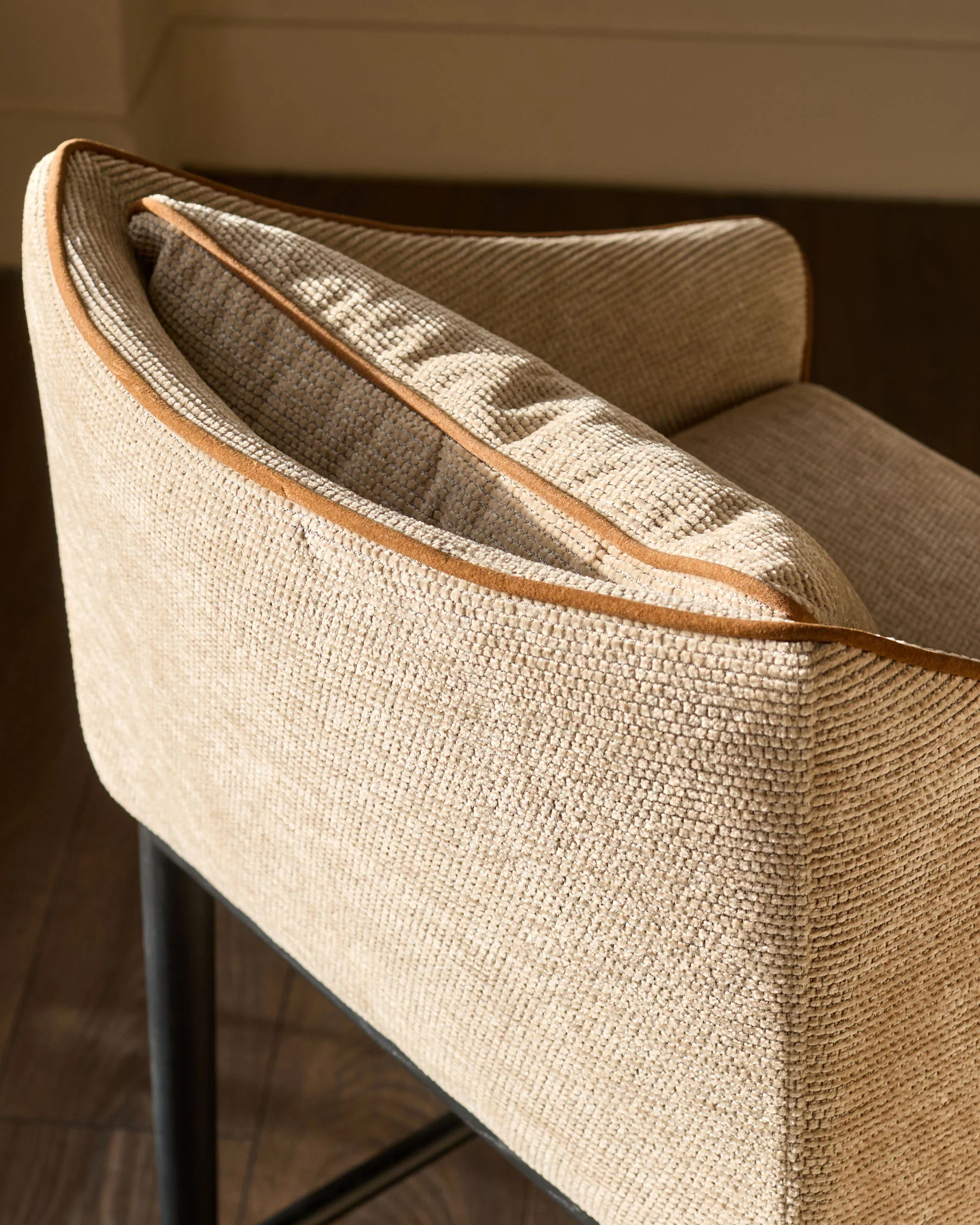 Julep honey chenille bar stool - Image 5