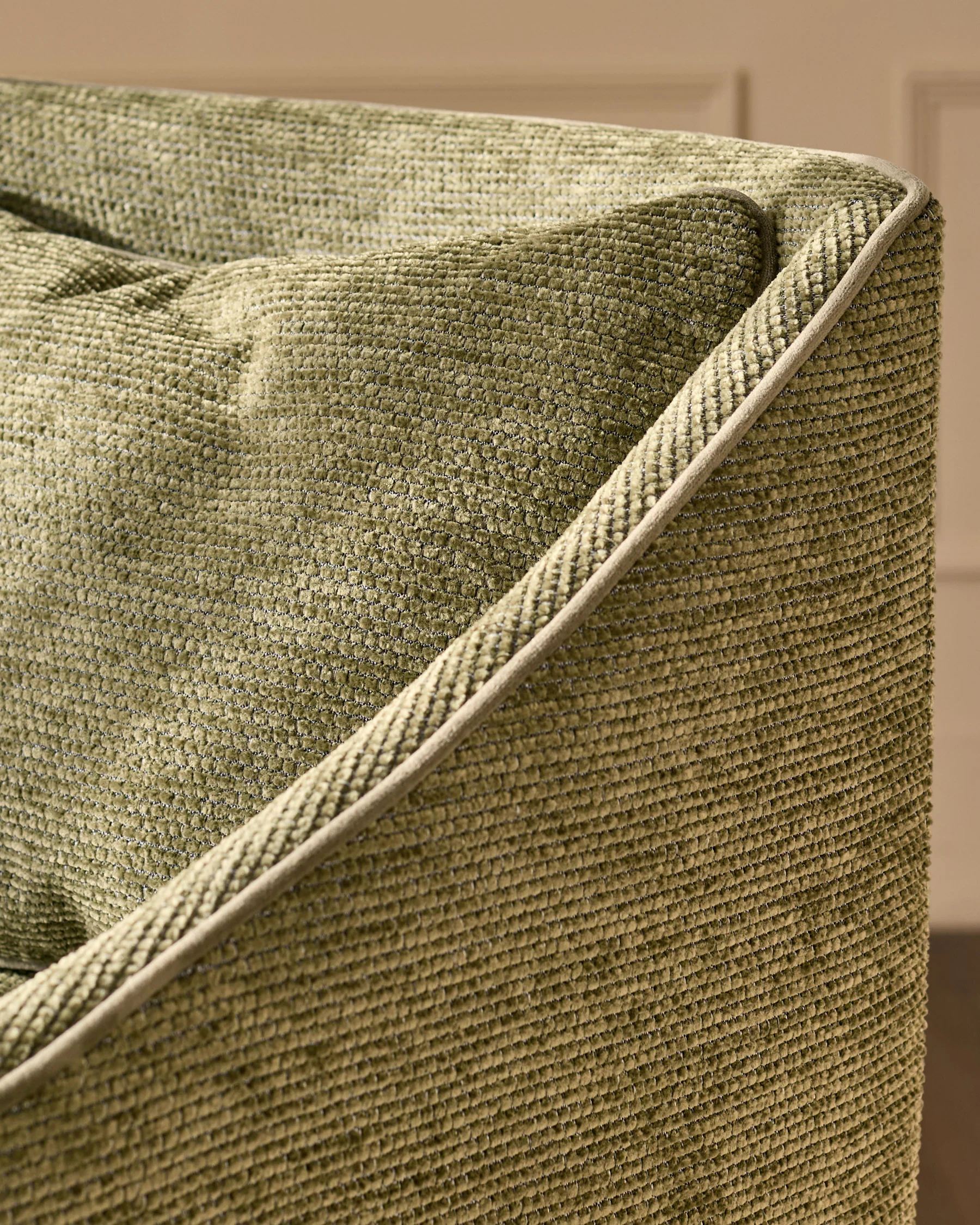 Julep olive green chenille bar stool - Image 5